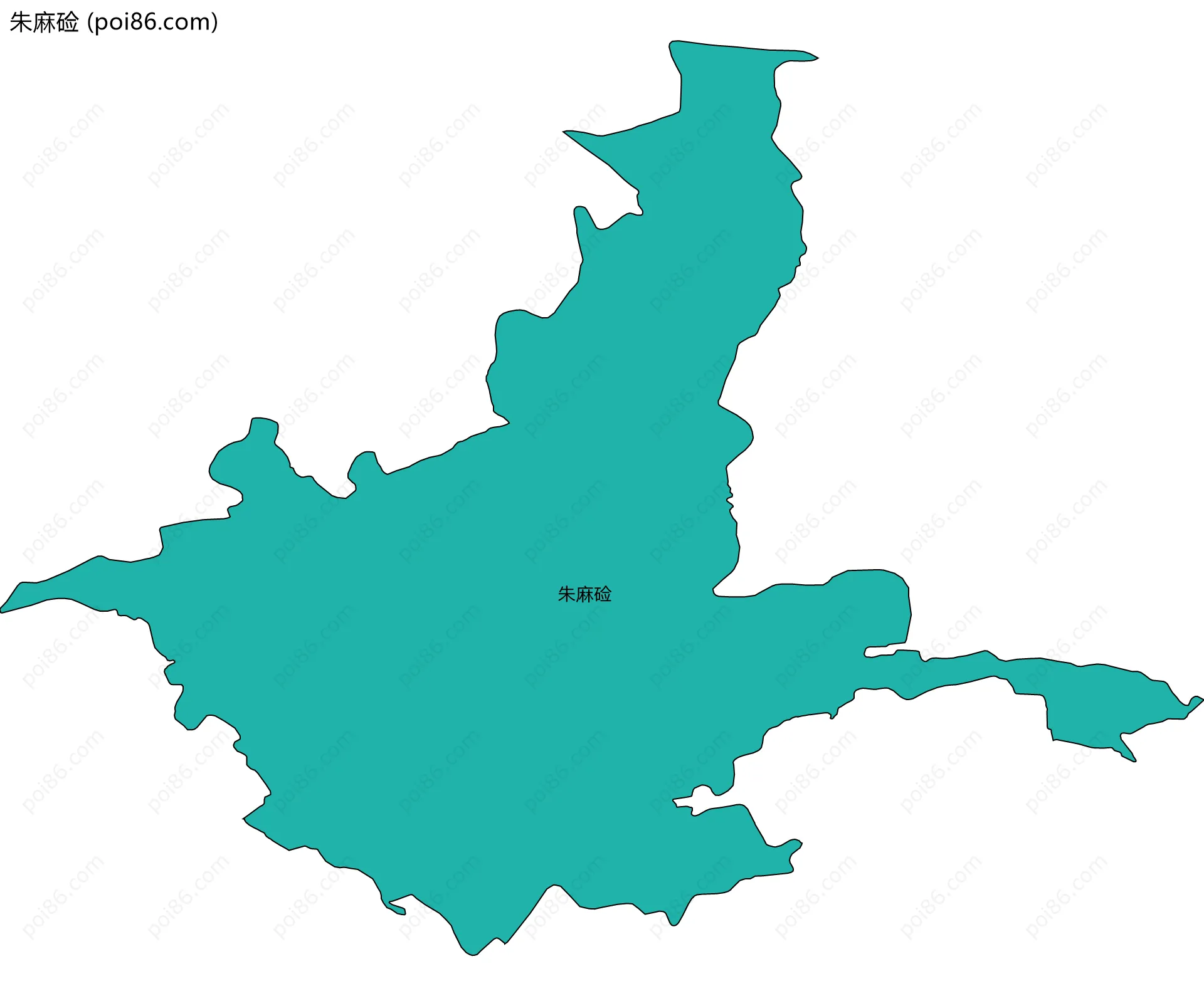 朱麻硷边界地图