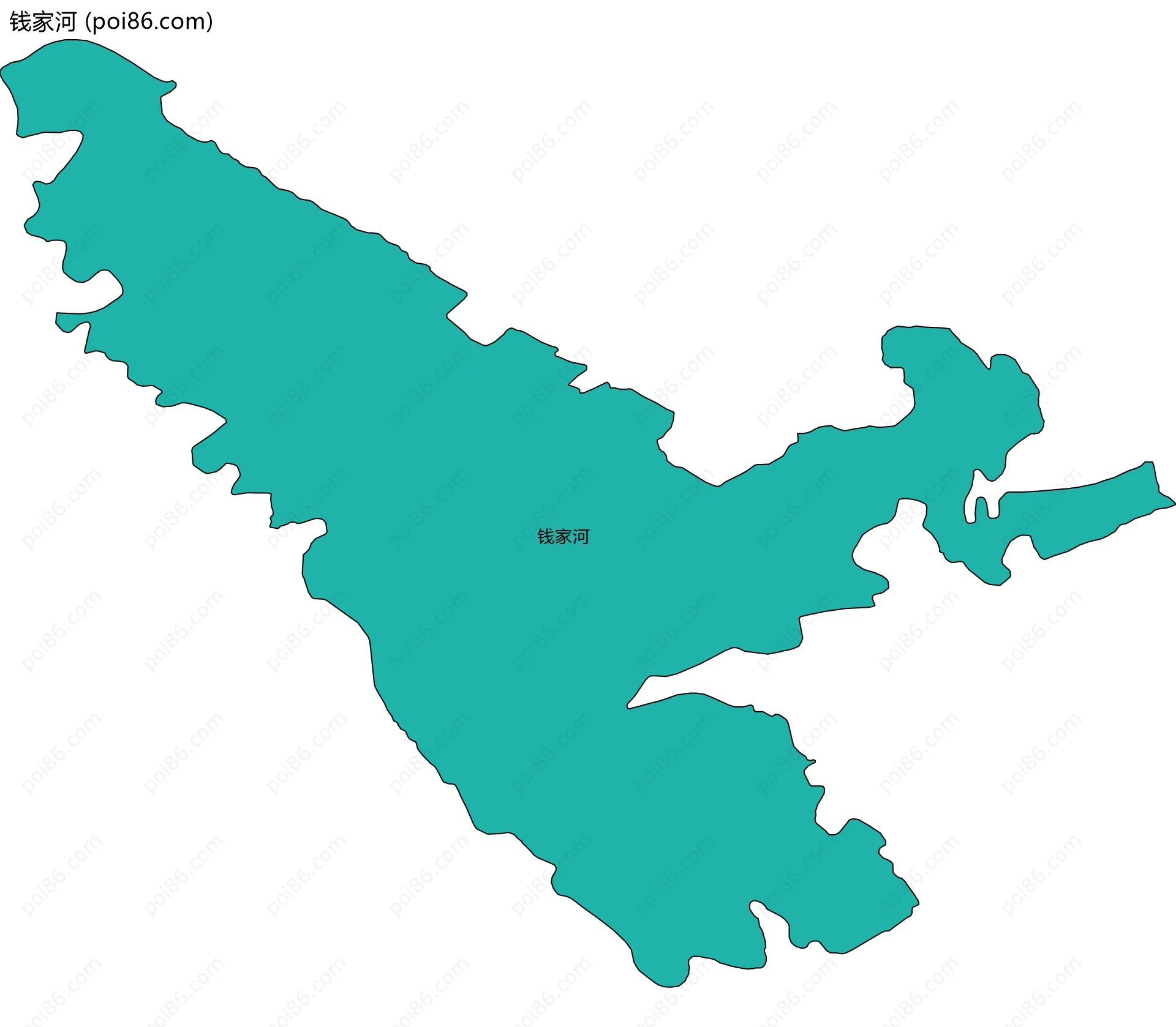 钱家河边界地图