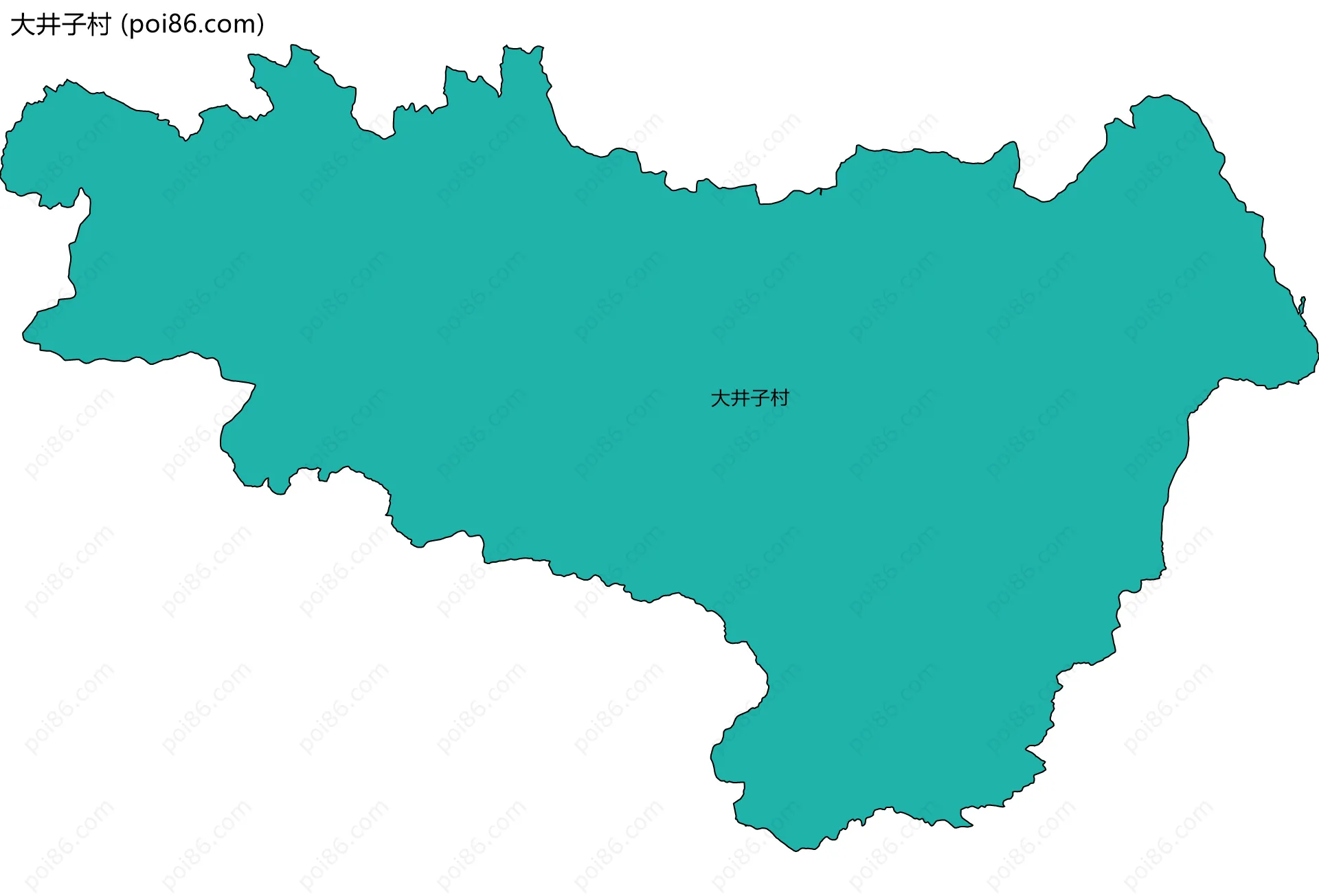 大井子村边界地图