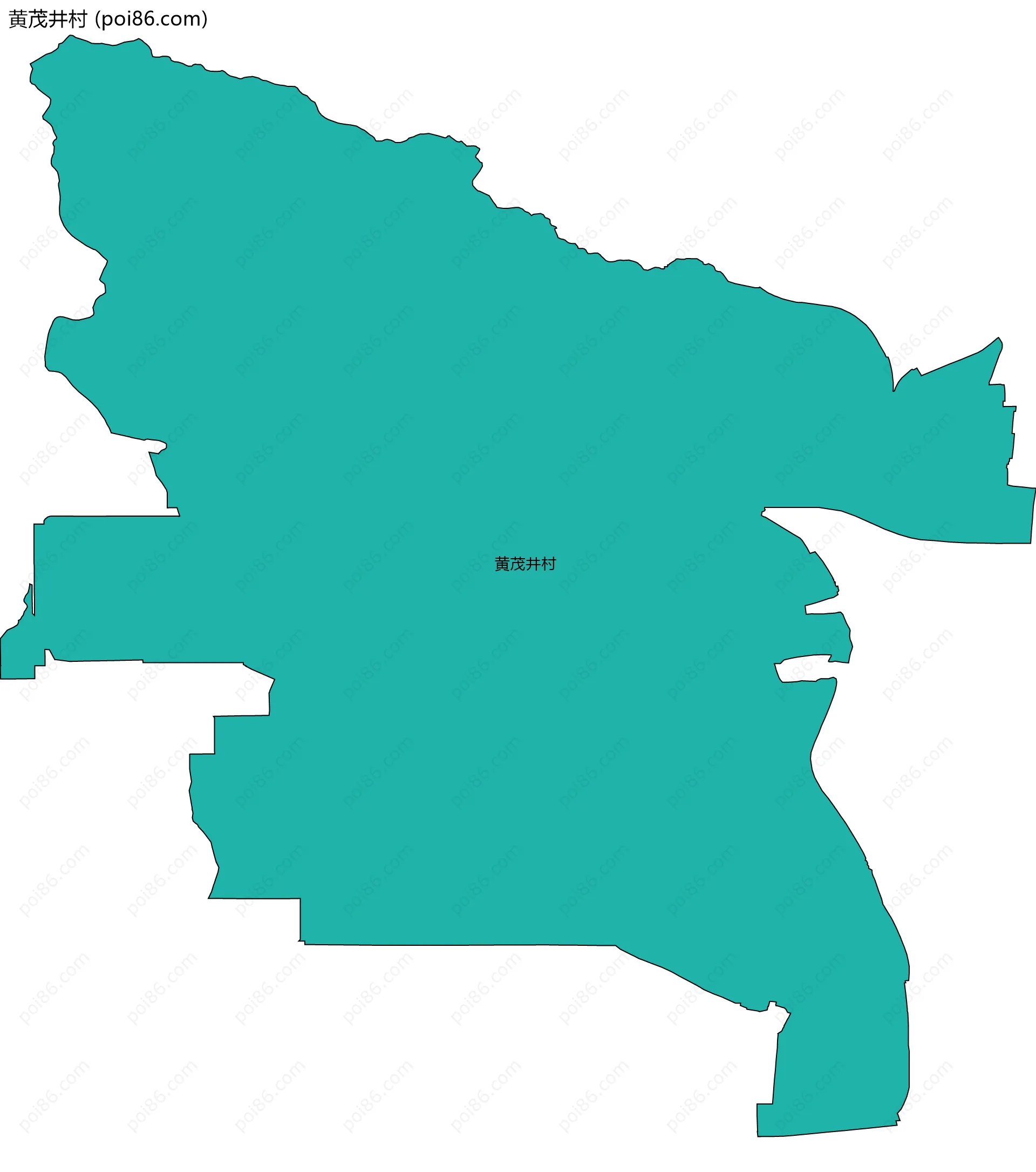 黄茂井村边界地图