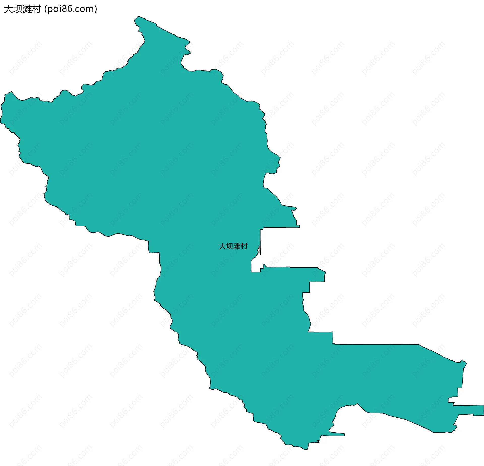 大坝滩村边界地图