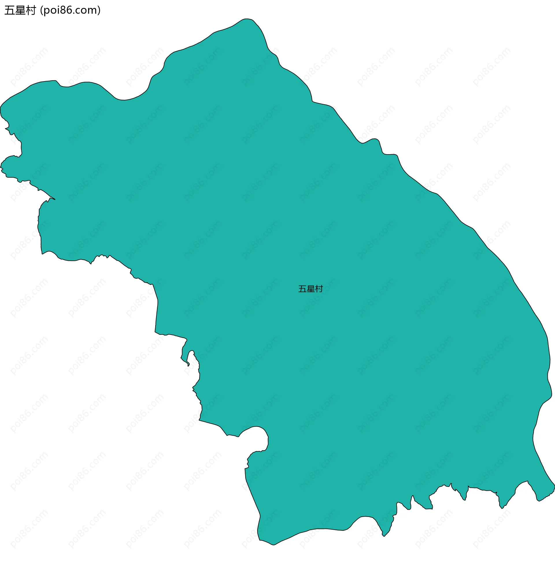 五星村边界地图