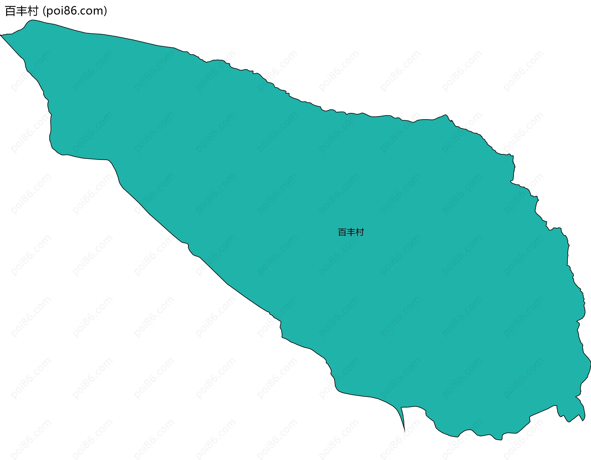 百丰村边界地图