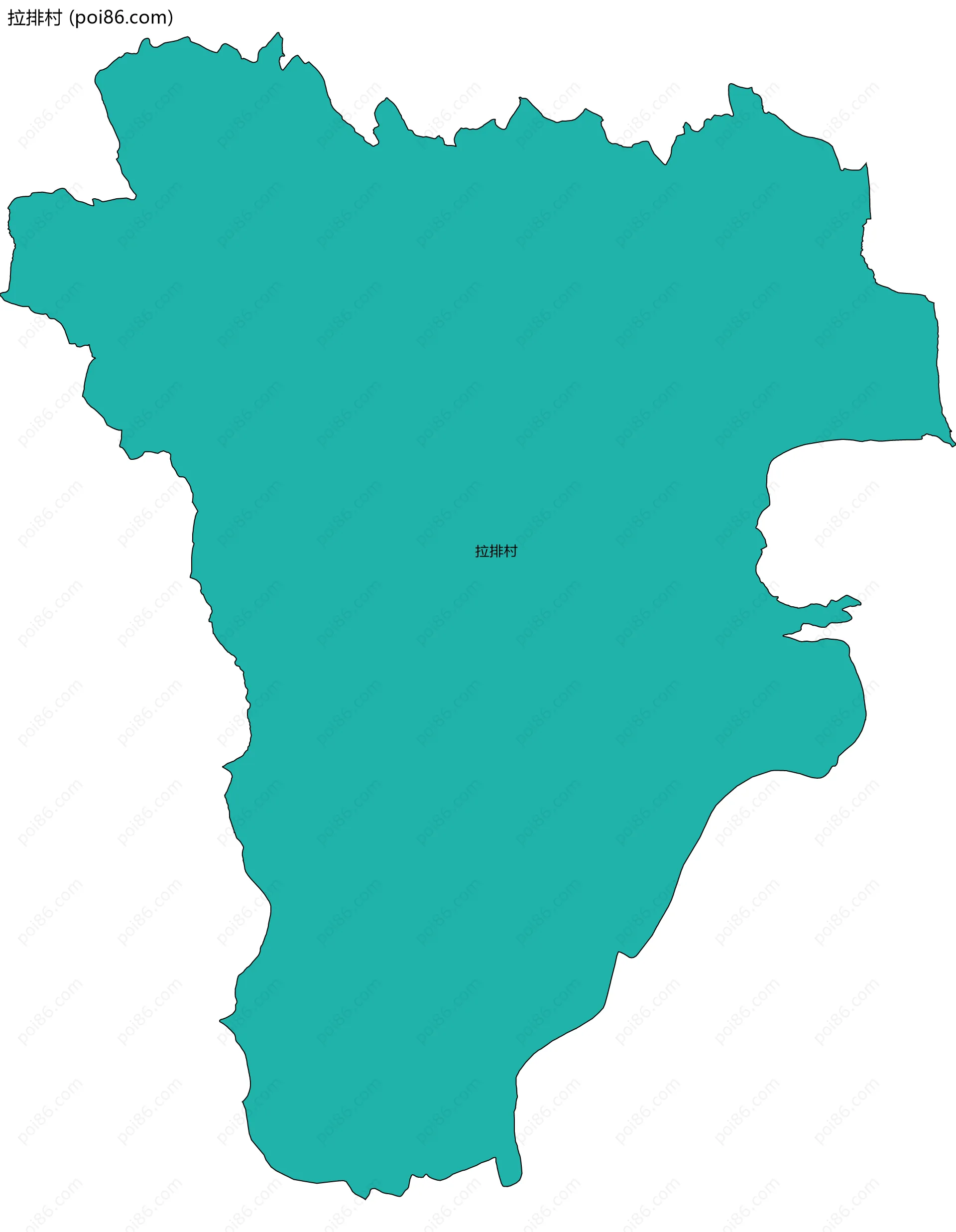 拉排村边界地图