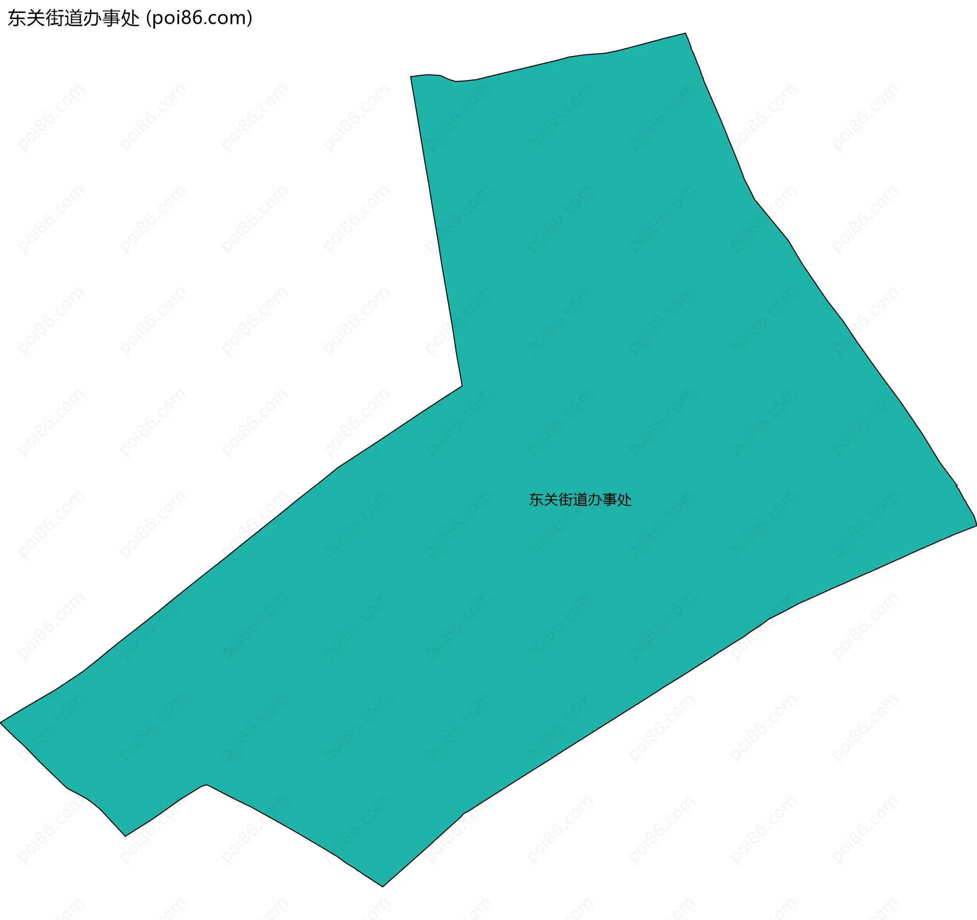 东关街道办事处边界地图