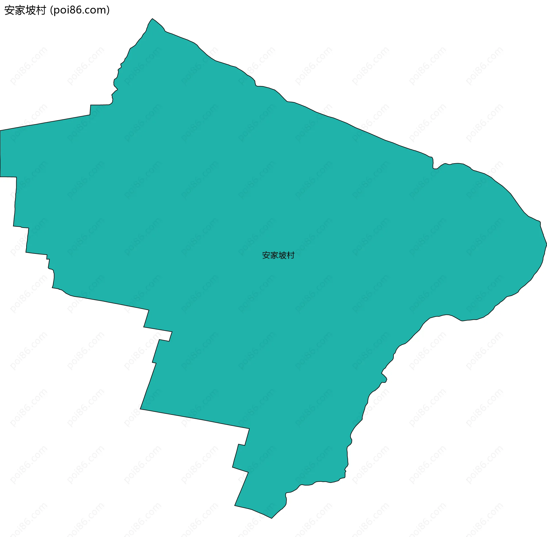 安家坡村边界地图