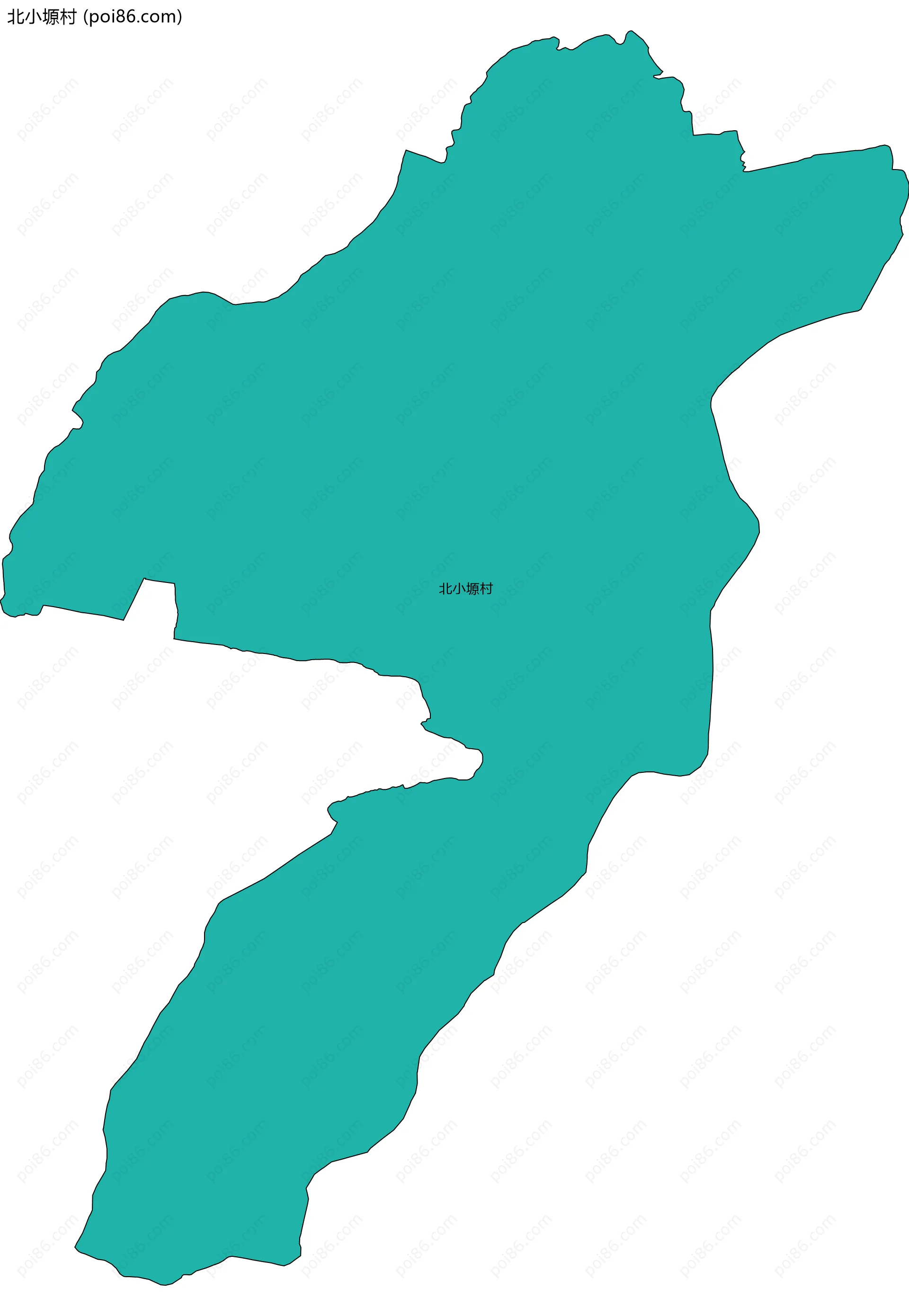 北小塬村边界地图