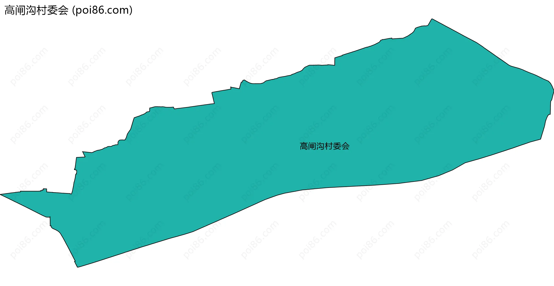 高闸沟村委会边界地图