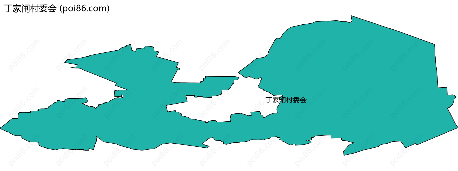 丁家闸村委会边界地图
