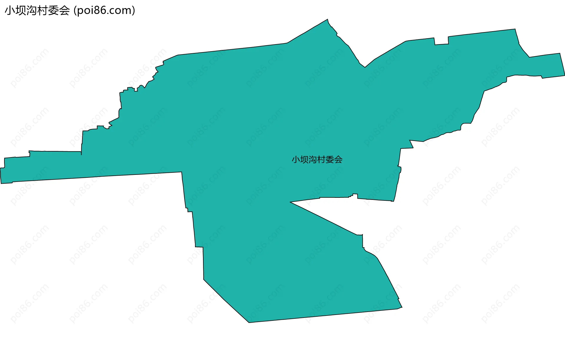 小坝沟村委会边界地图