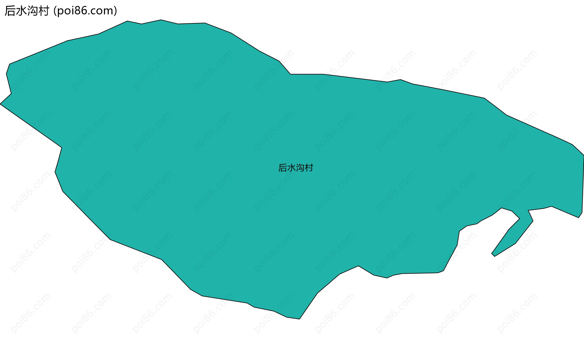 后水沟村边界地图
