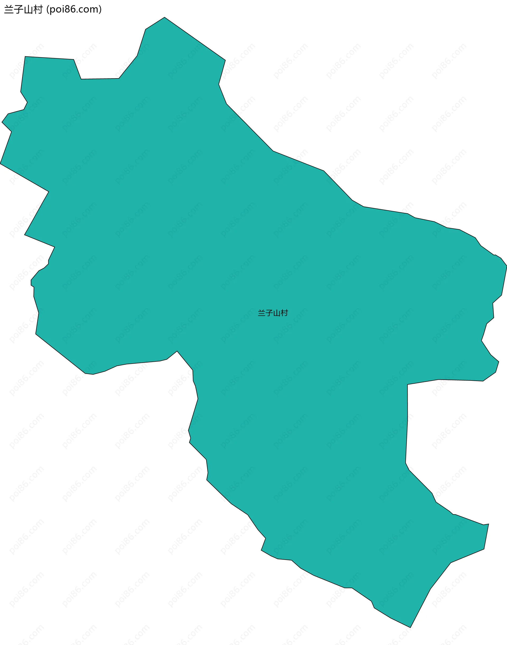 兰子山村边界地图