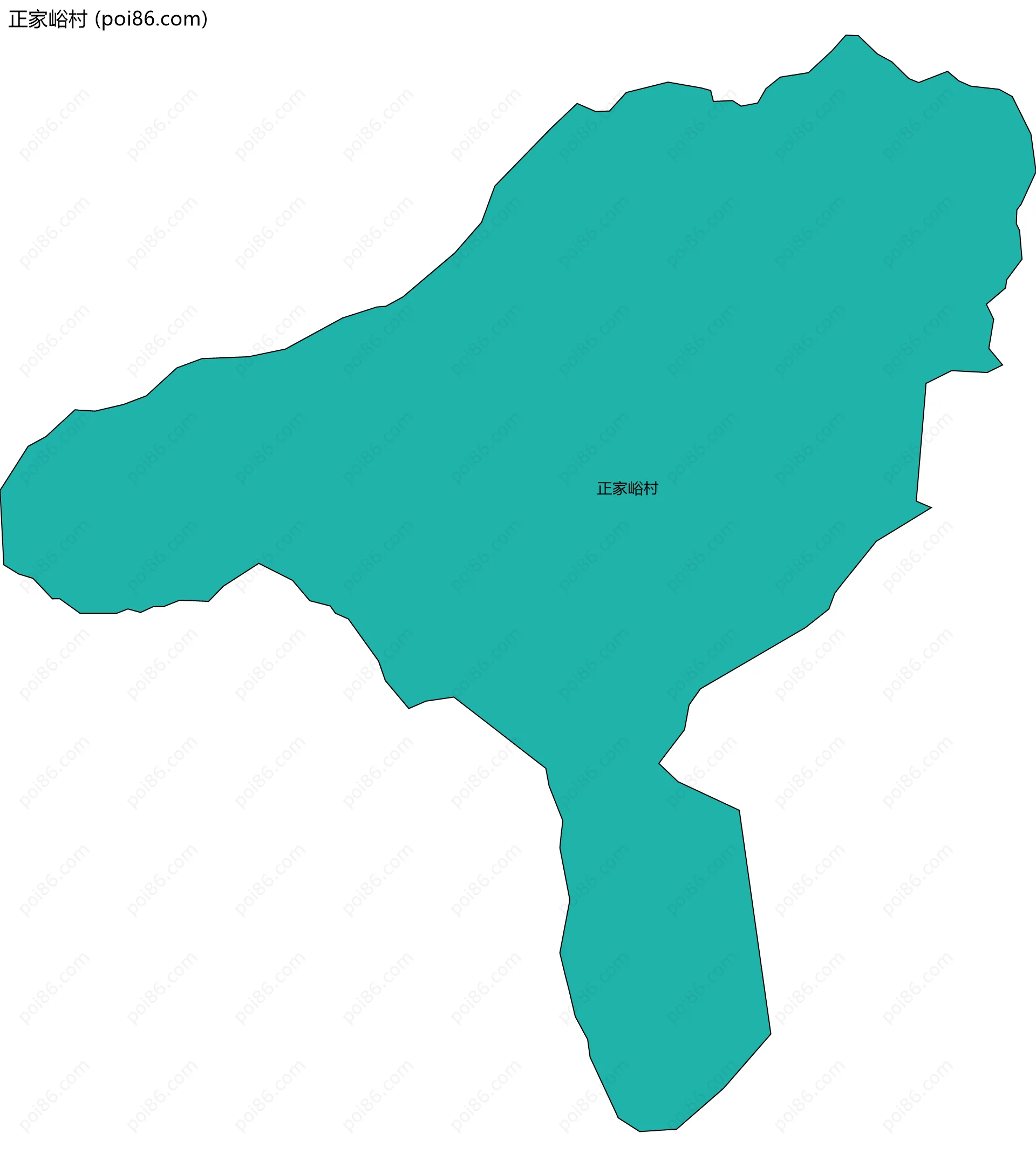 正家峪村边界地图