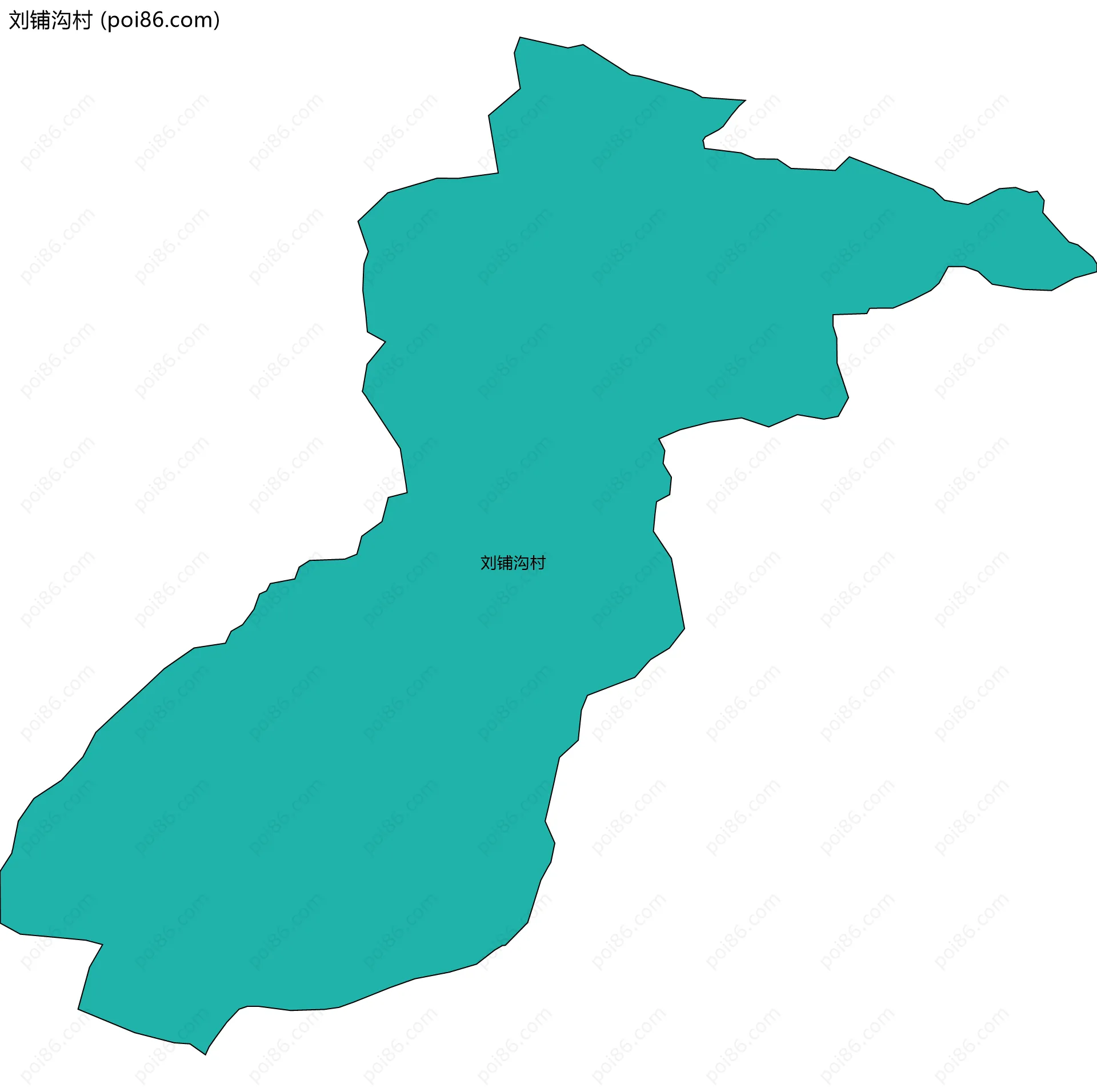 刘铺沟村边界地图