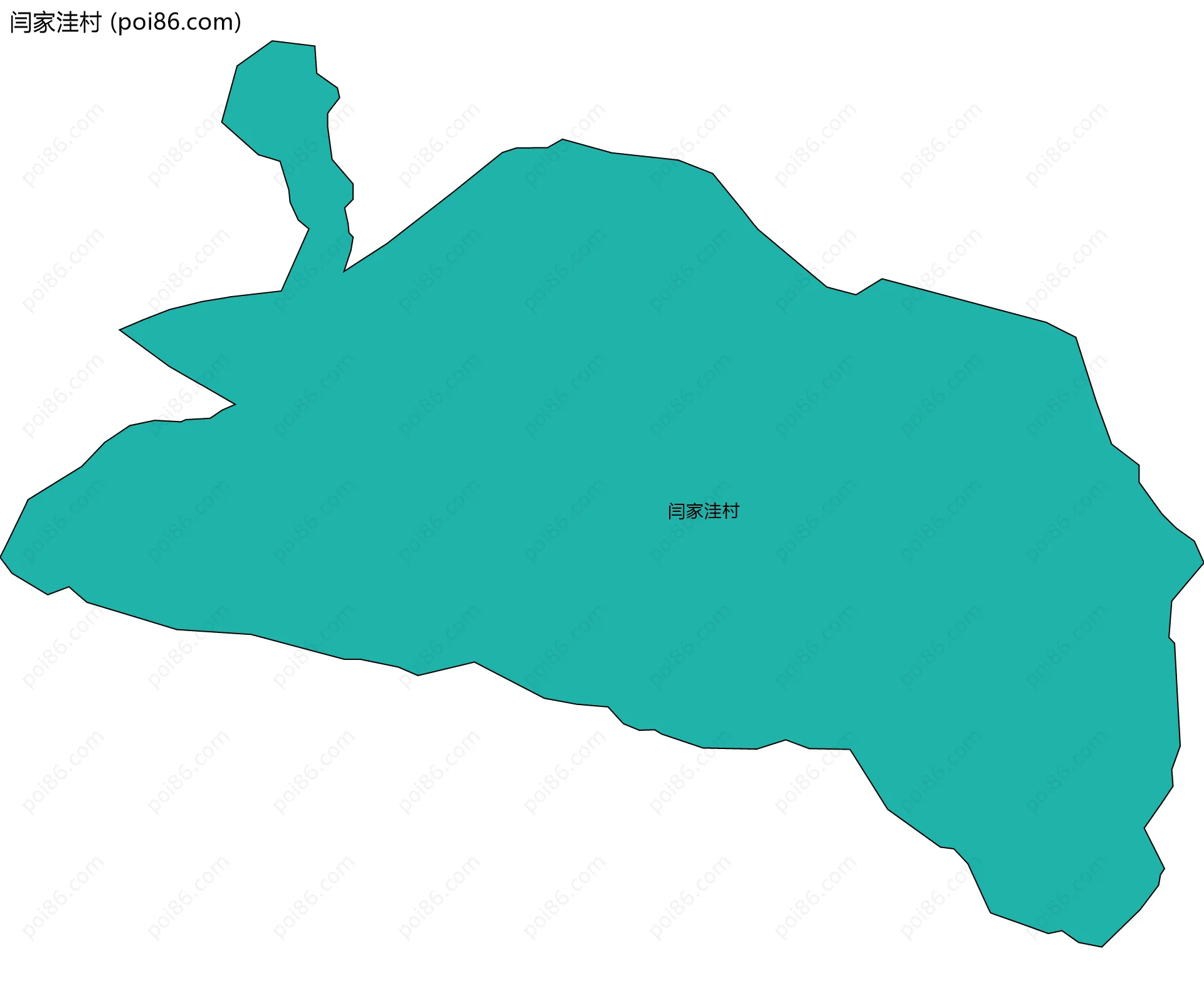 闫家洼村边界地图