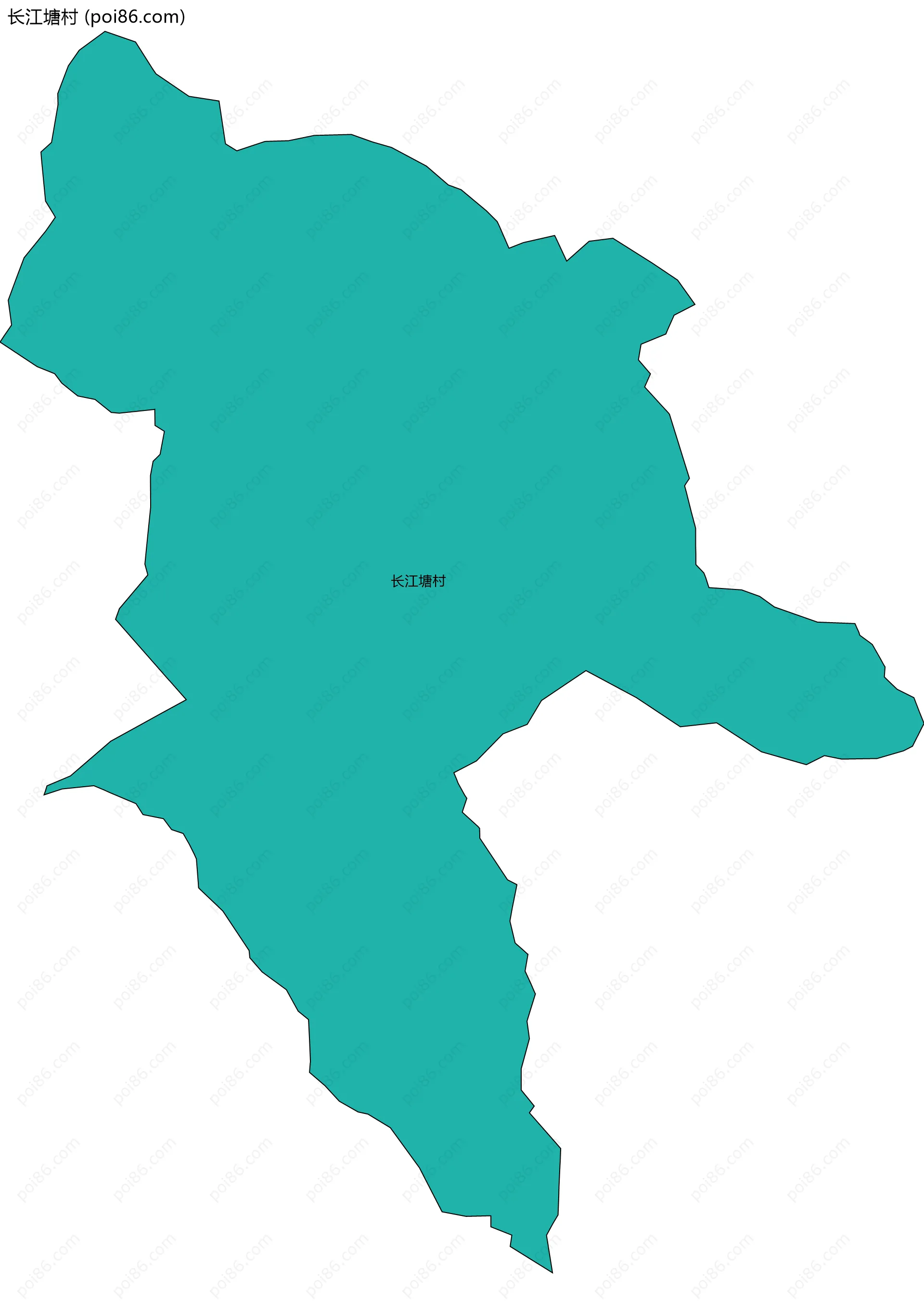 长江塘村边界地图