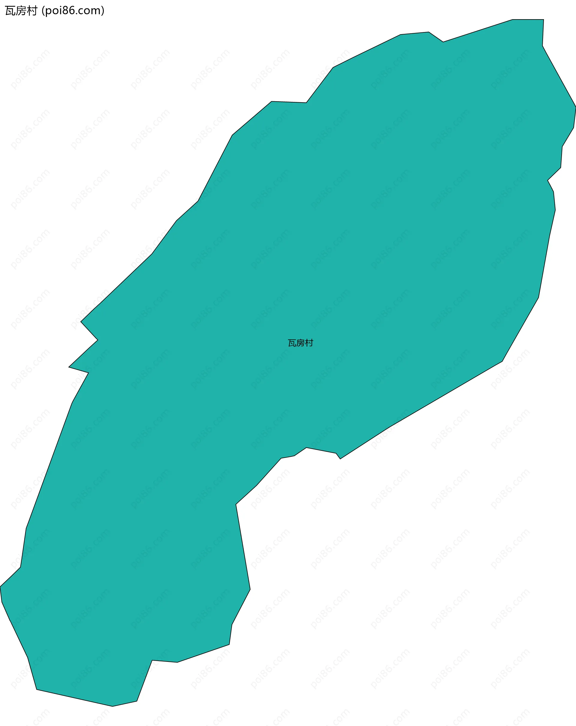 瓦房村边界地图