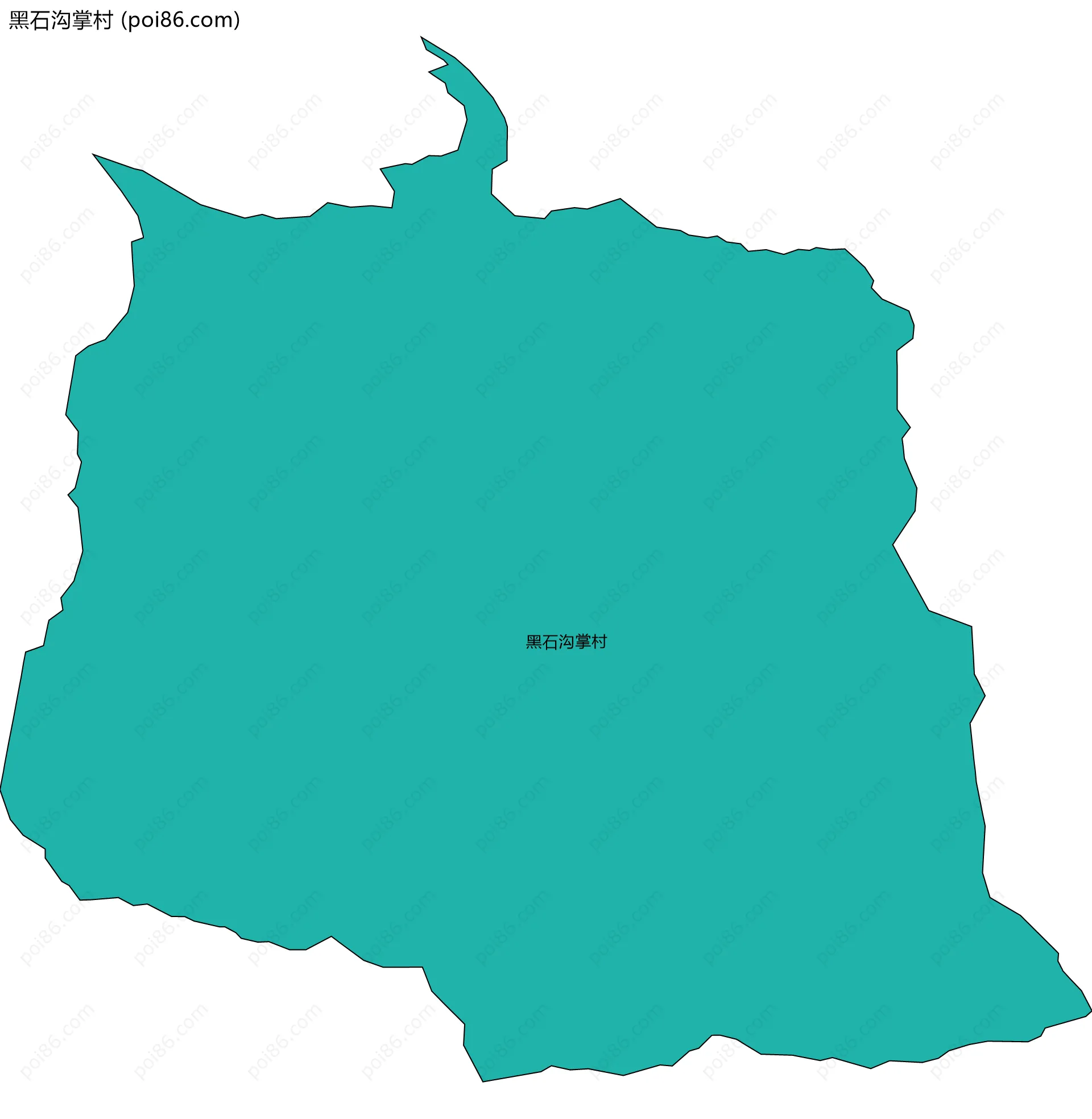 黑石沟掌村边界地图