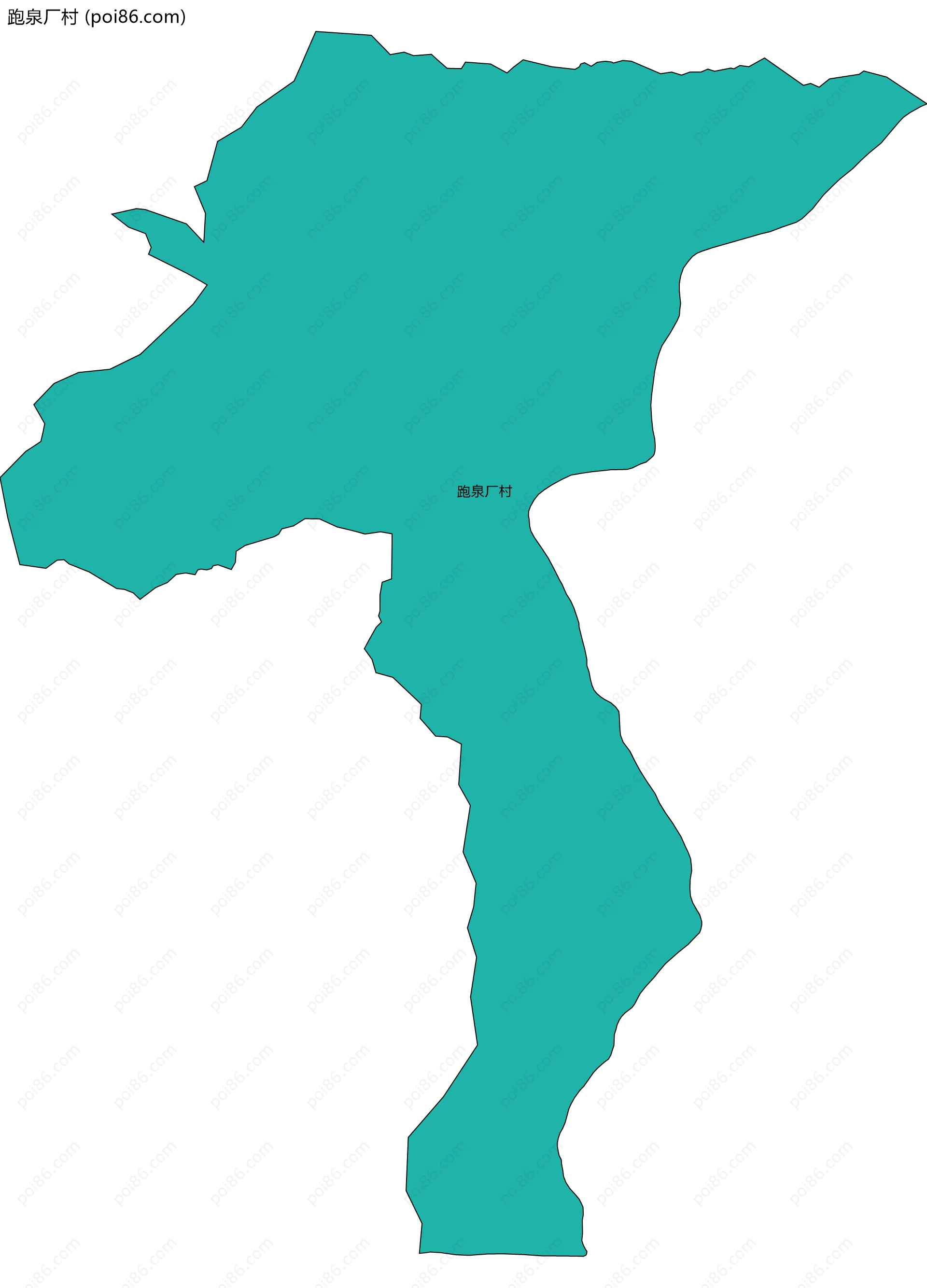 跑泉厂村边界地图