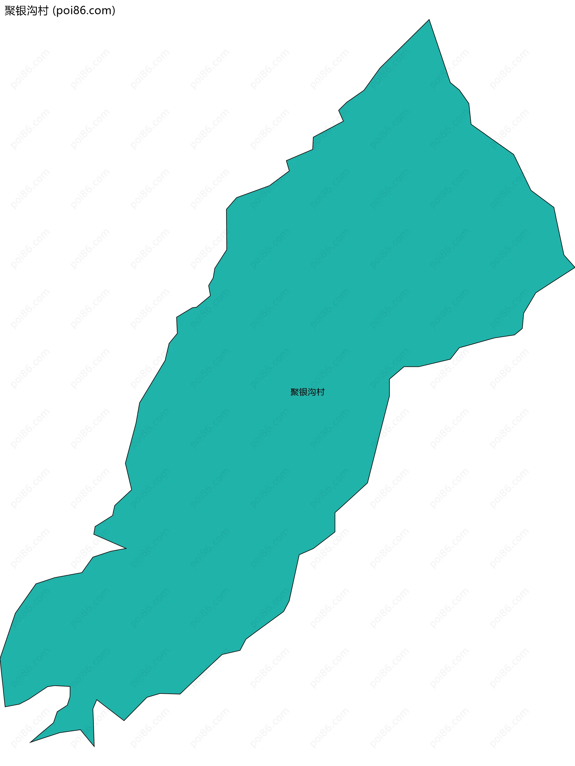 聚银沟村边界地图