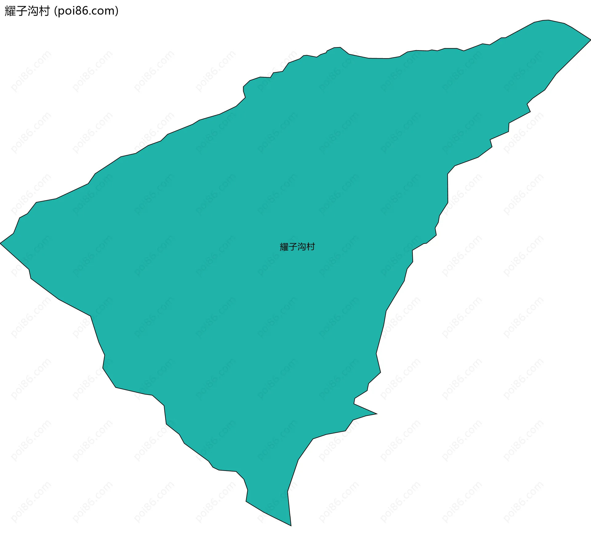 耀子沟村边界地图