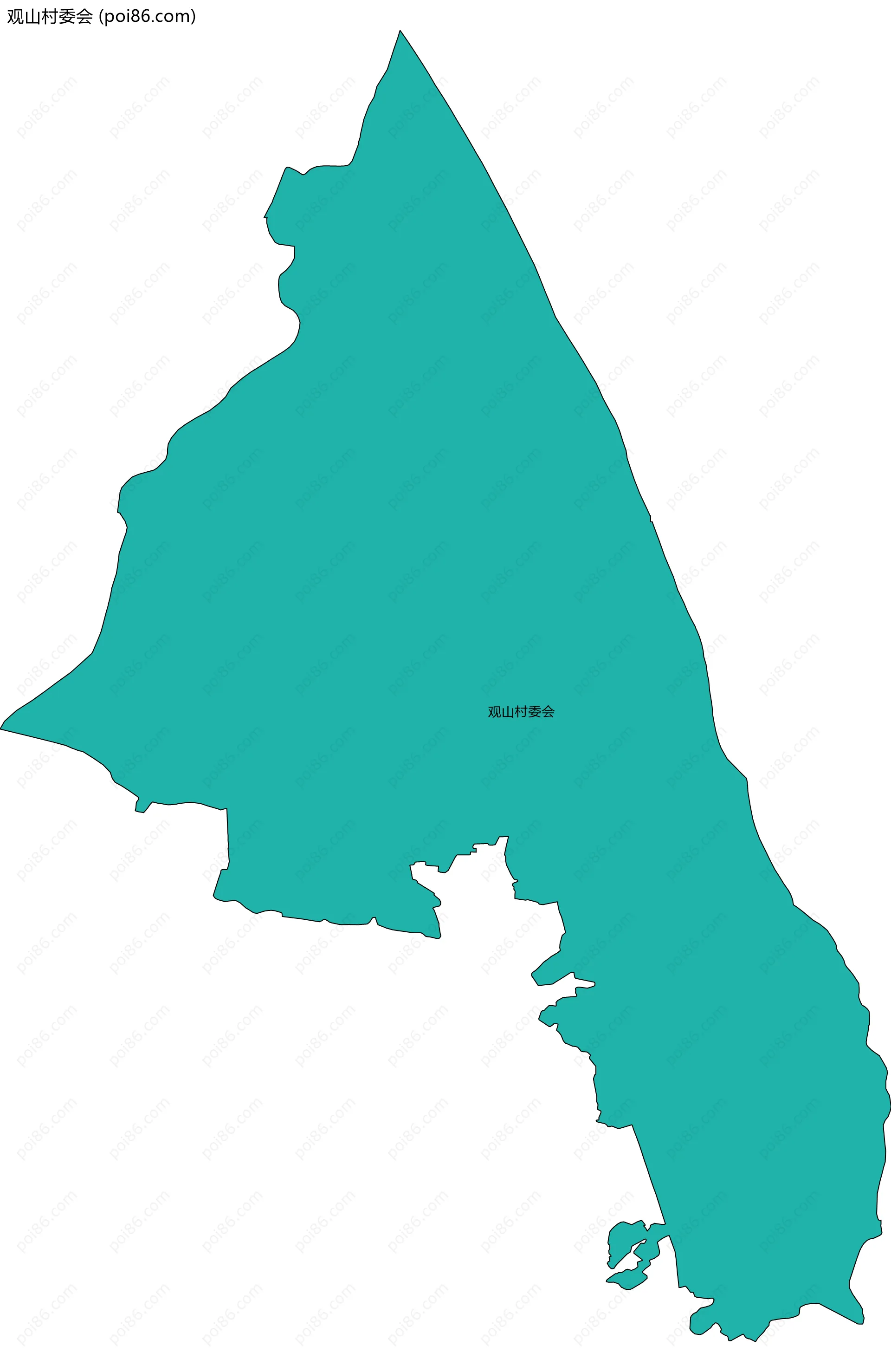 观山村委会边界地图