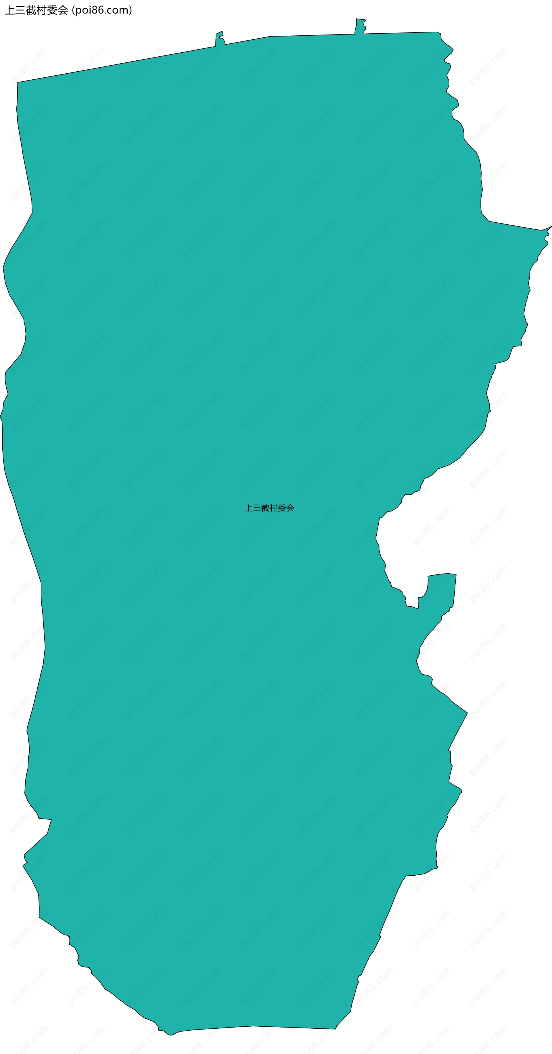 上三截村委会边界地图