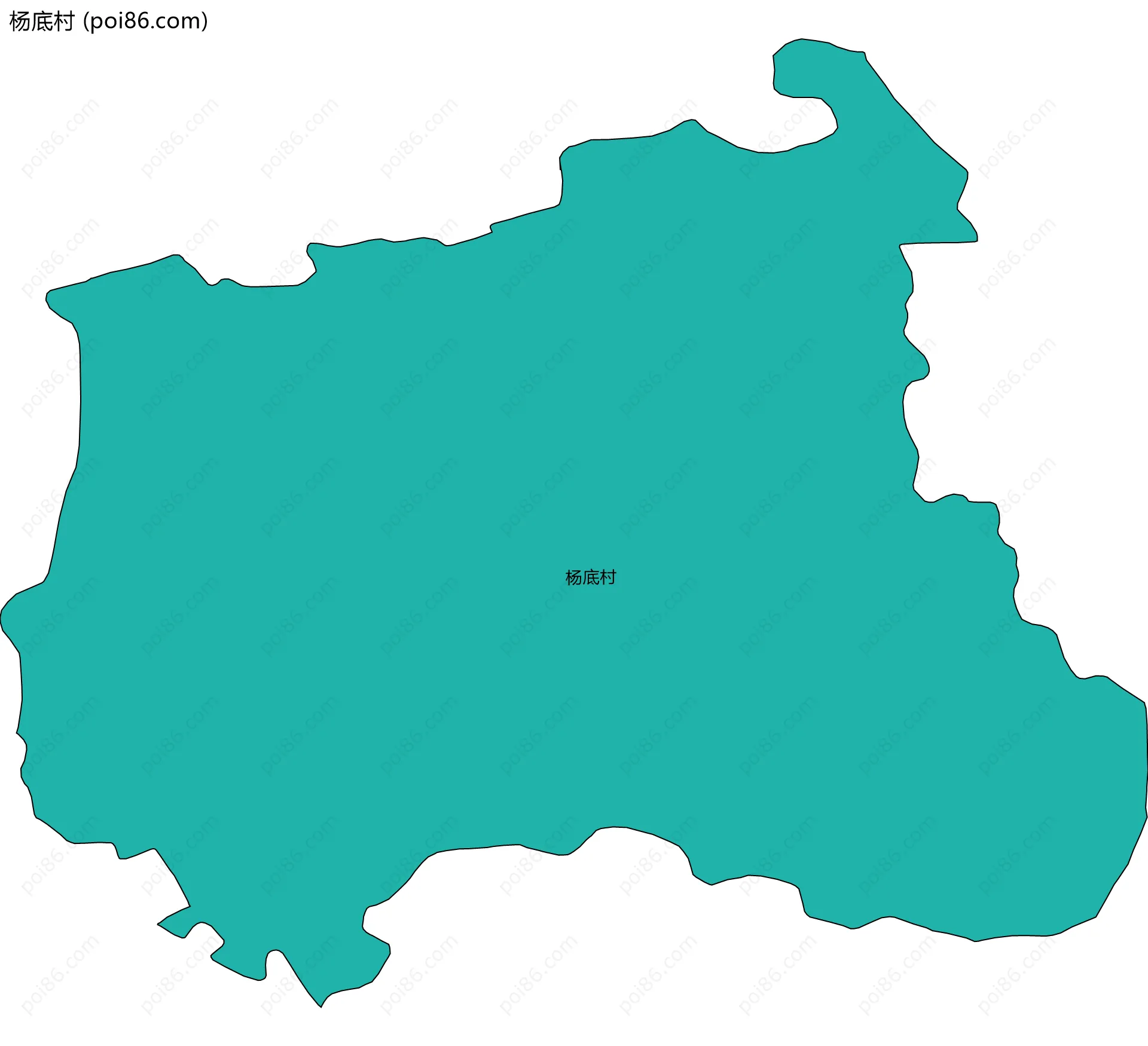 杨底村边界地图