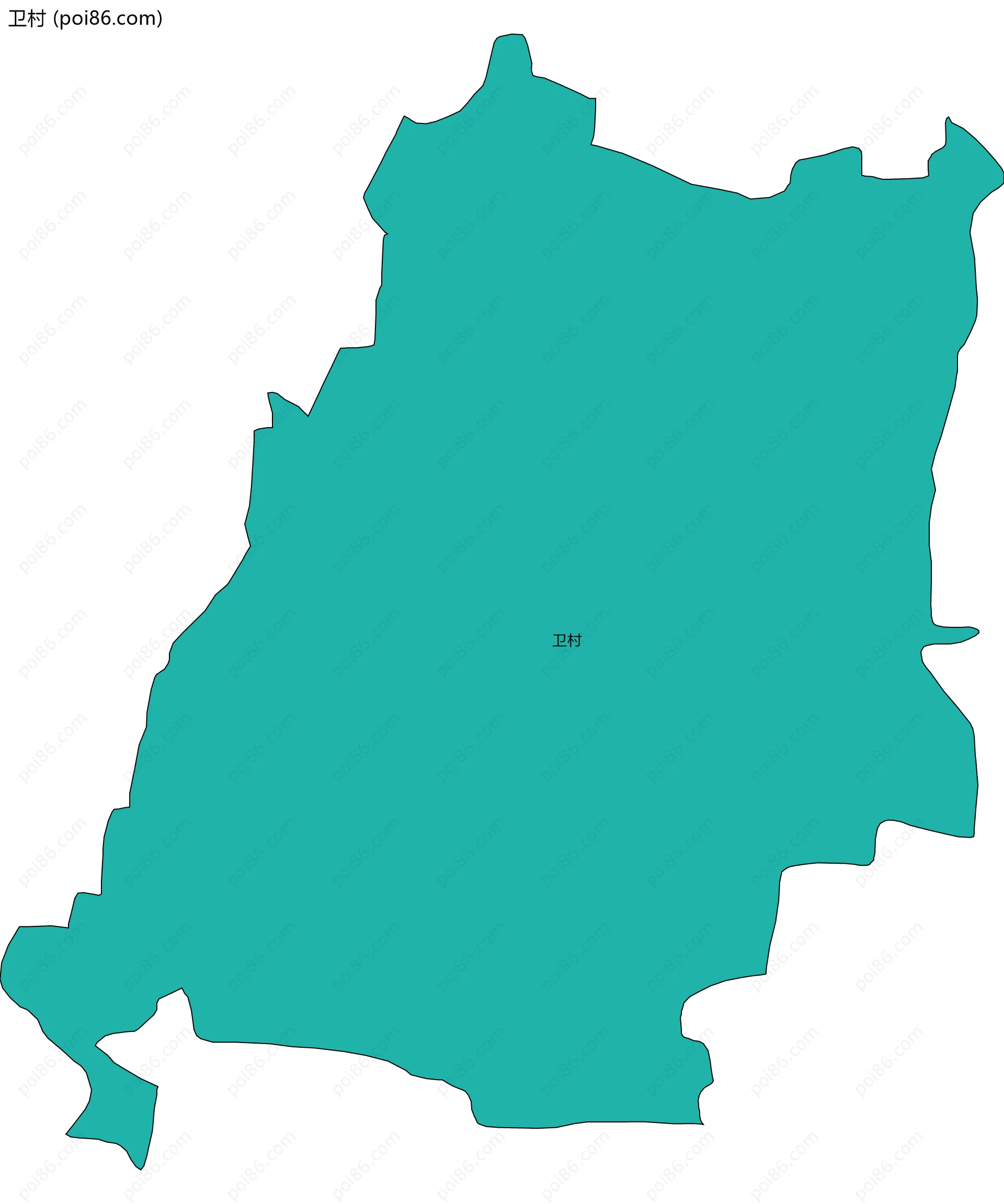 卫村边界地图