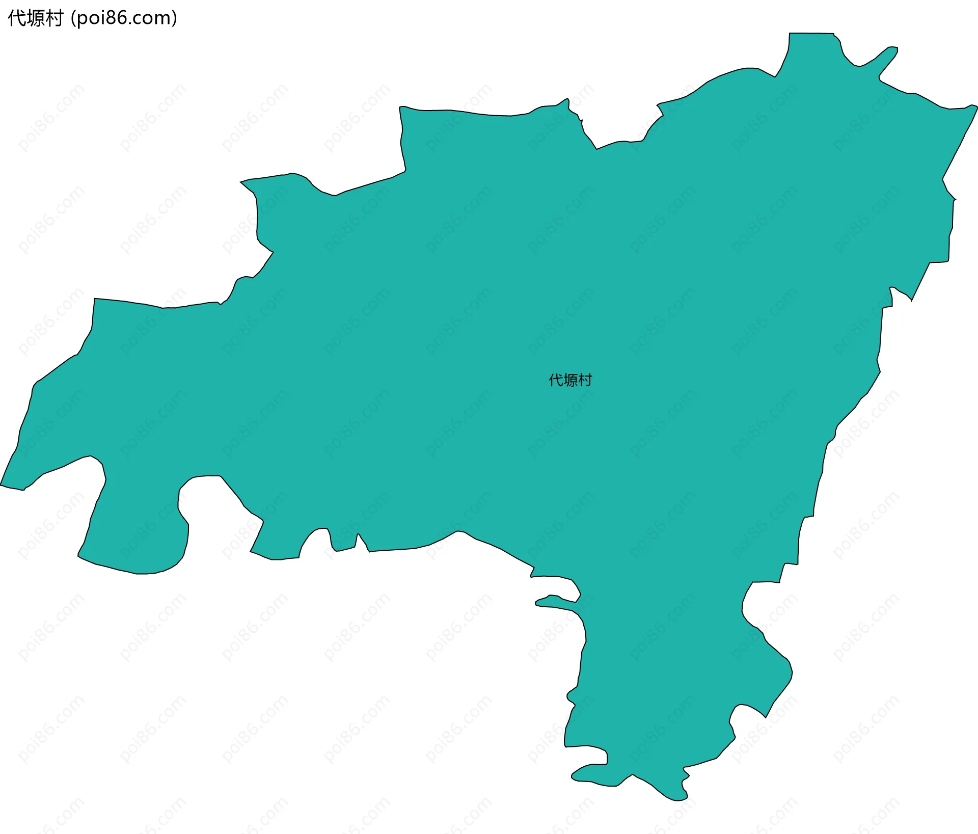 代塬村边界地图