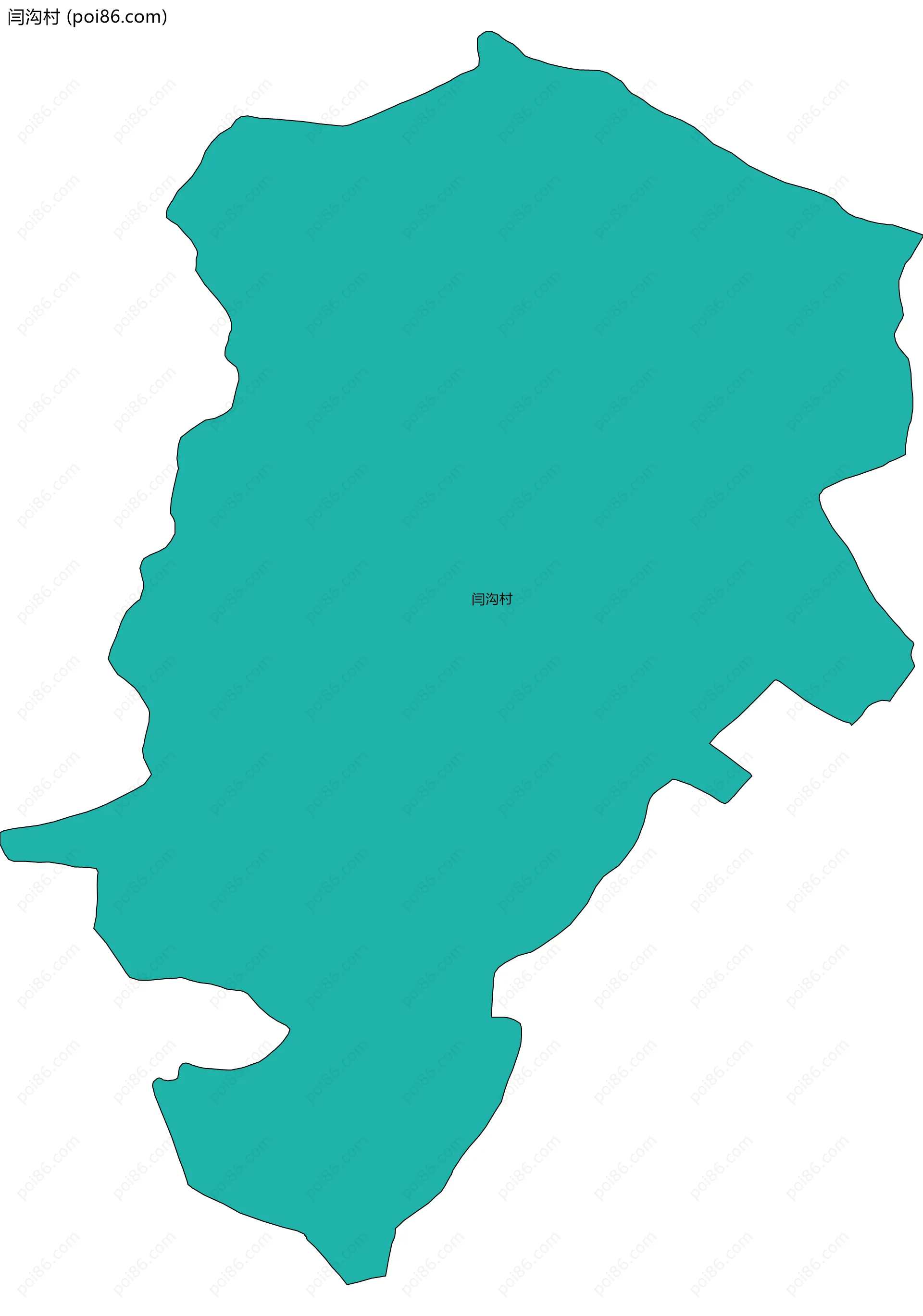 闫沟村边界地图