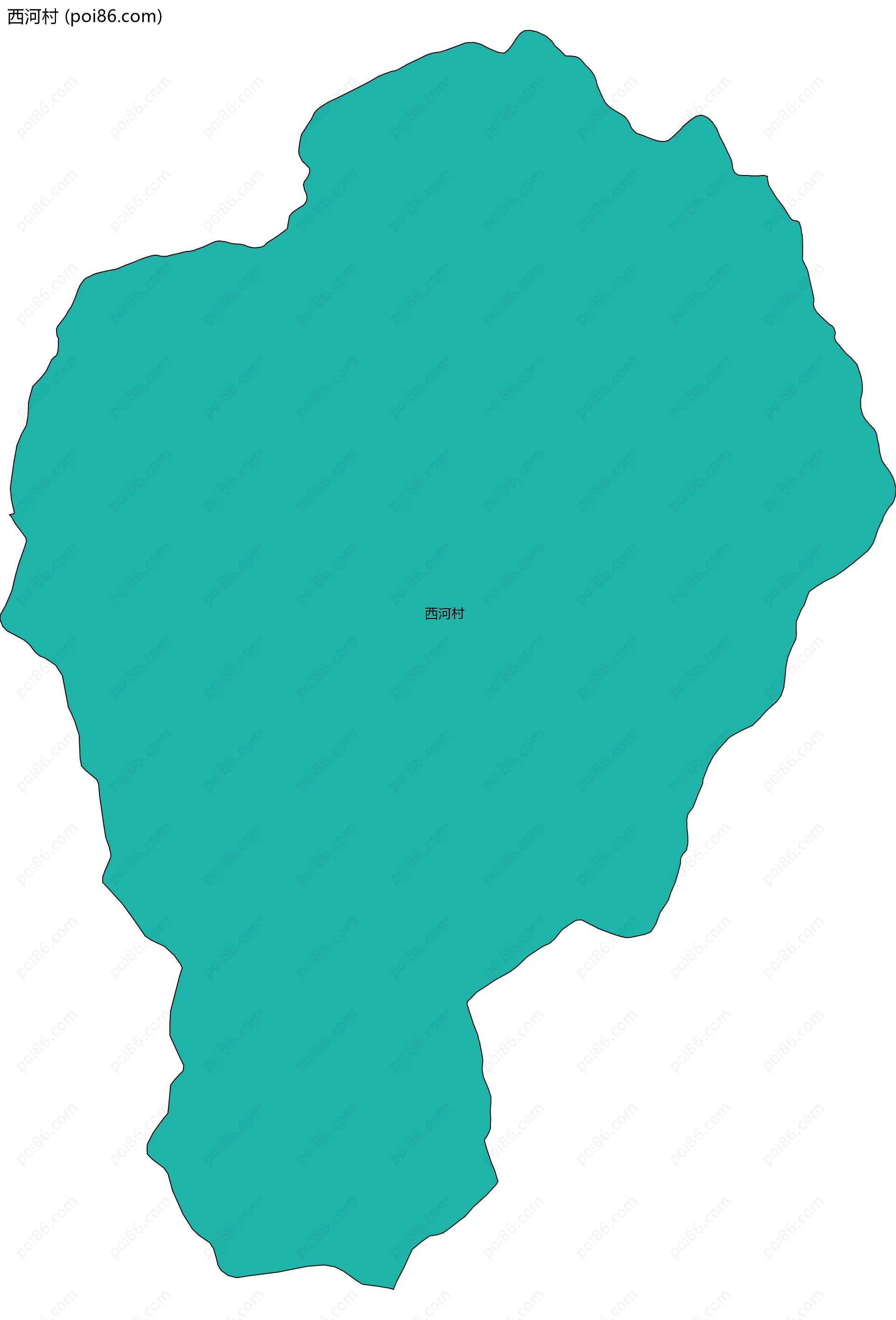 西河村边界地图