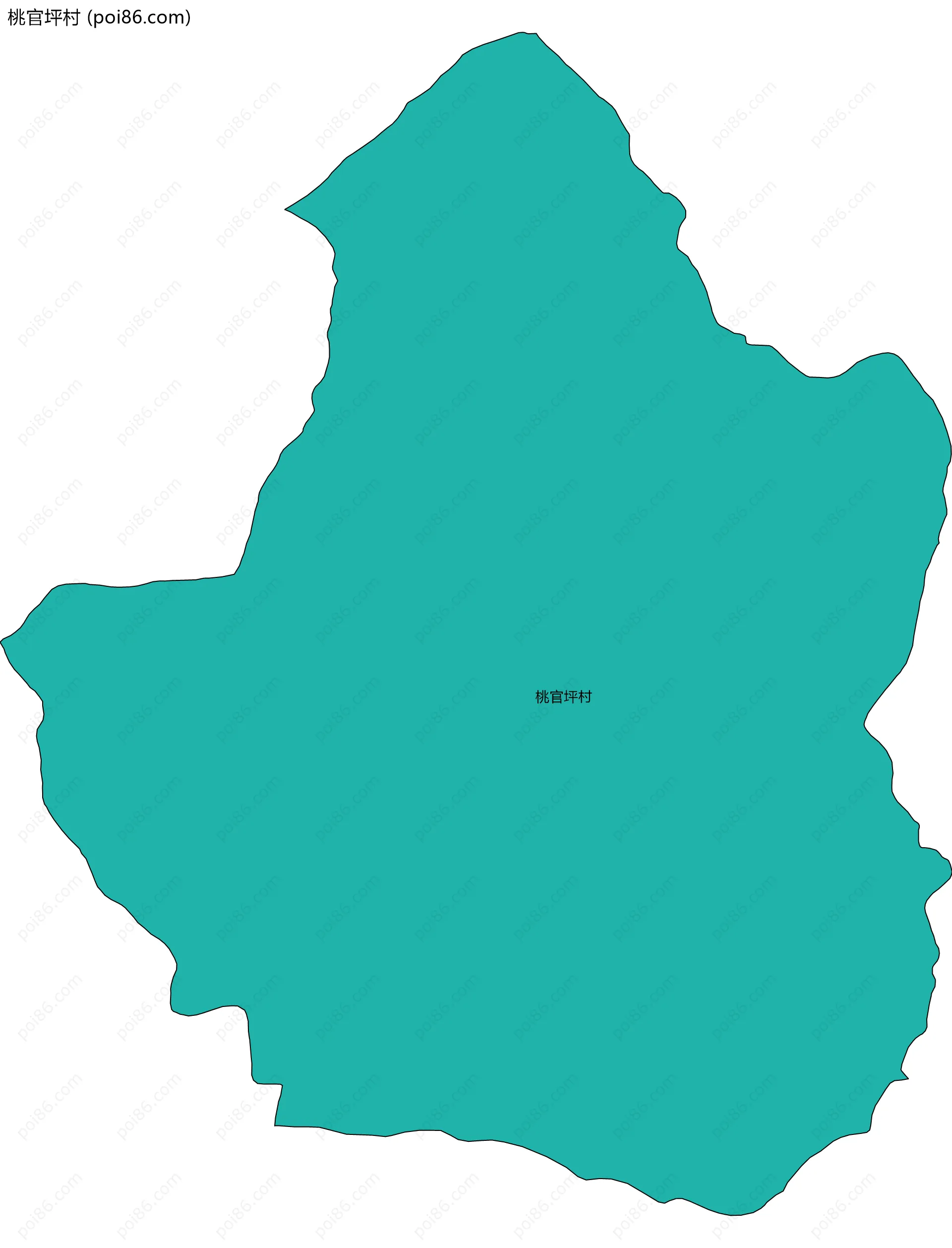 桃官坪村边界地图
