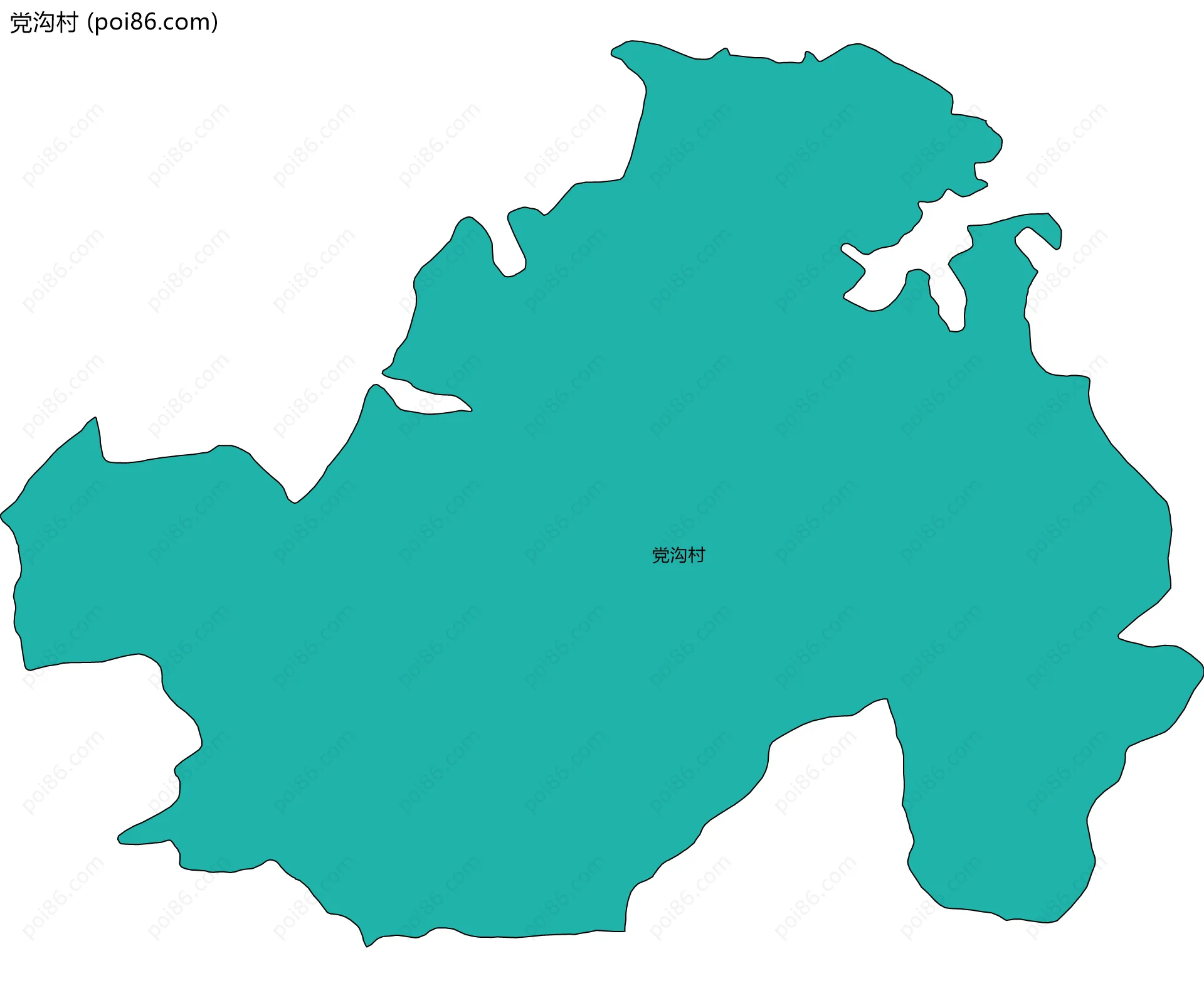 党沟村边界地图