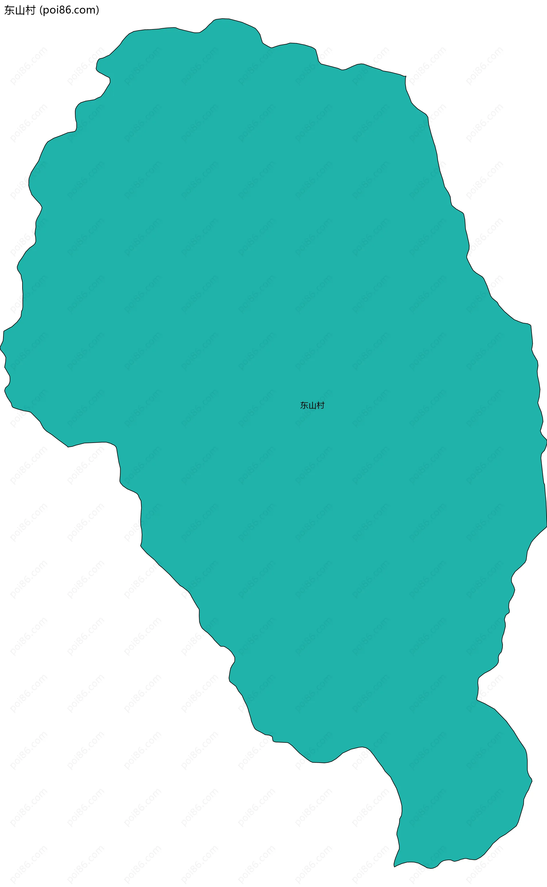 东山村边界地图