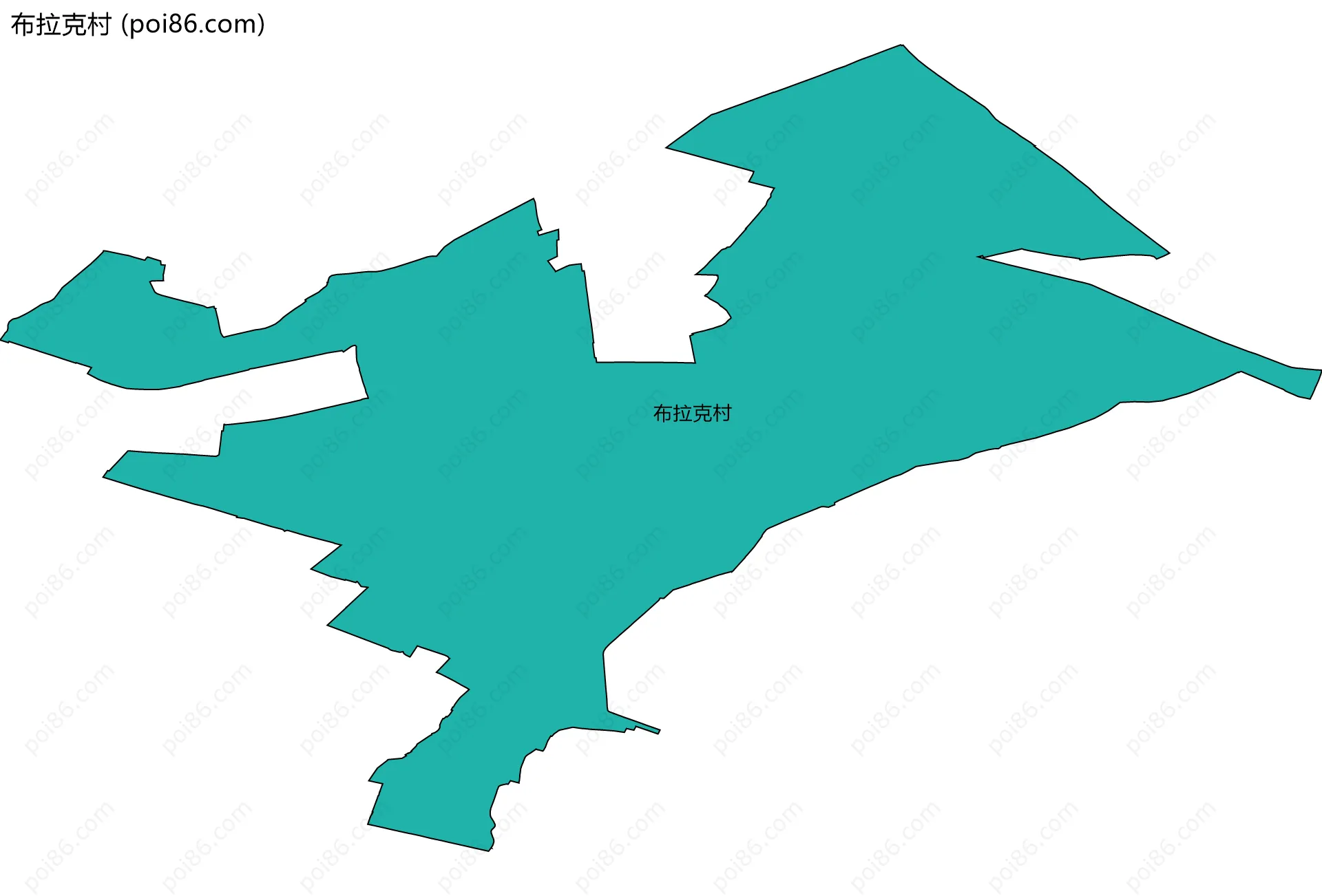 布拉克村边界地图