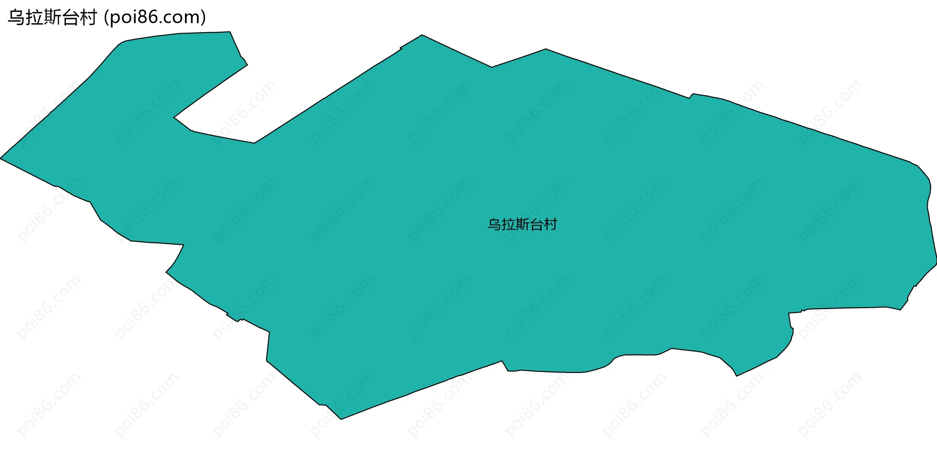 乌拉斯台村边界地图