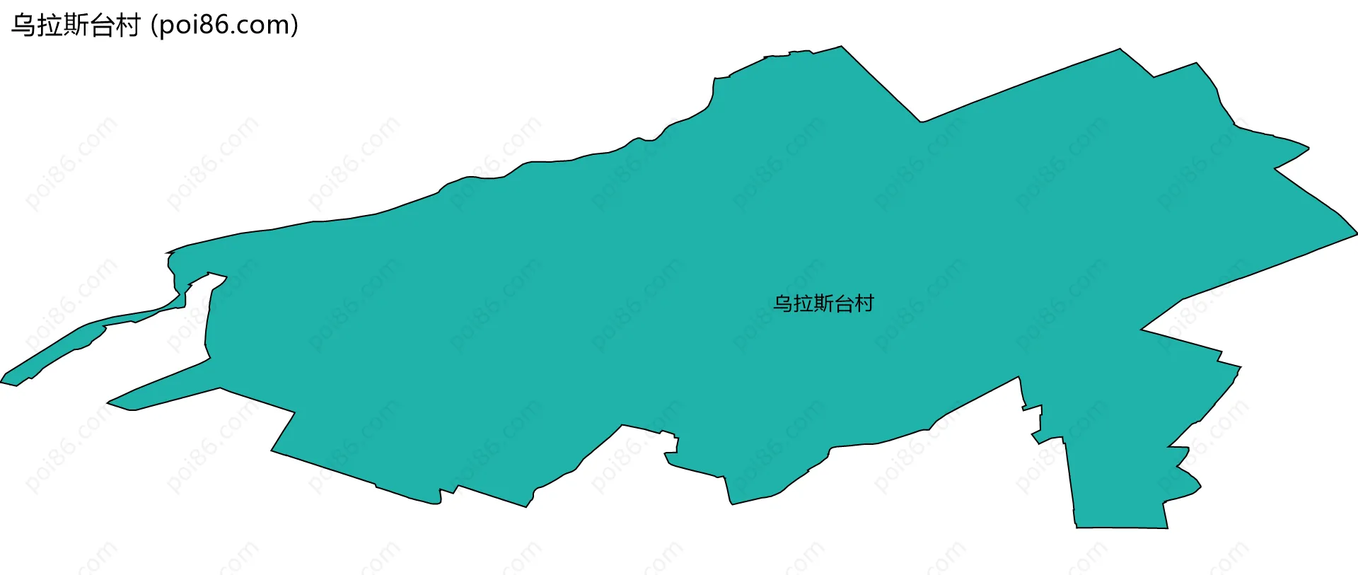 乌拉斯台村边界地图