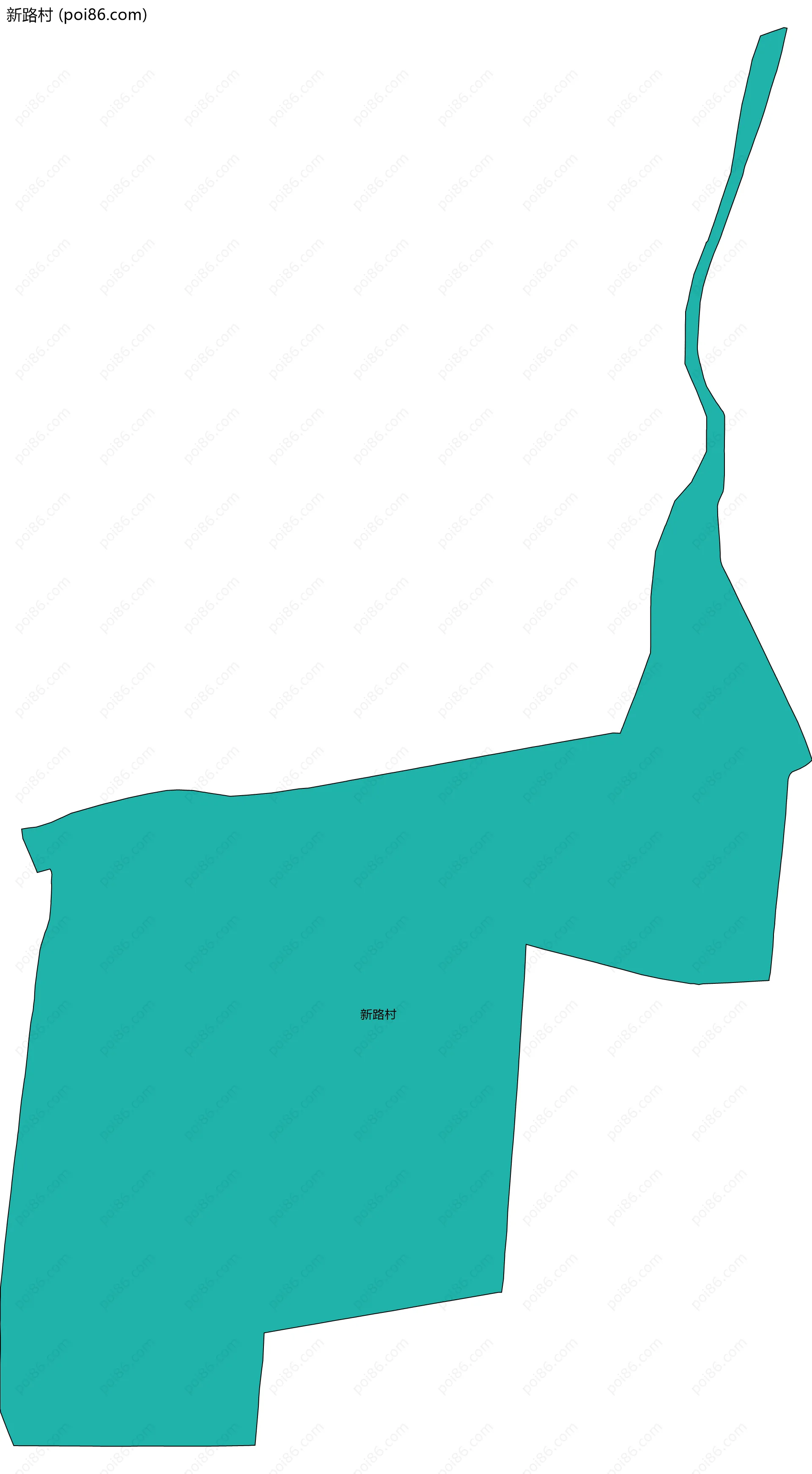 新路村边界地图