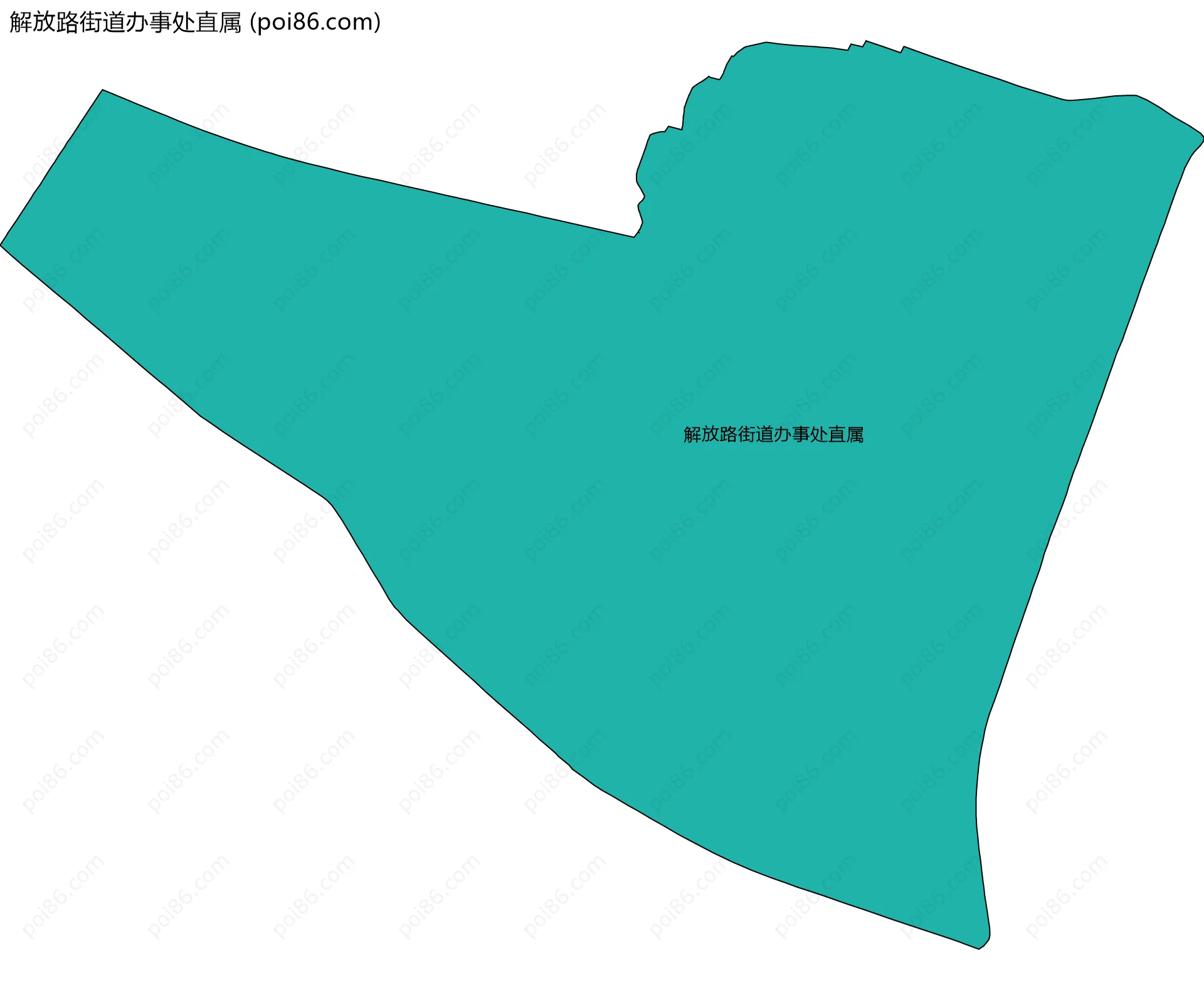 解放路街道办事处直属边界地图