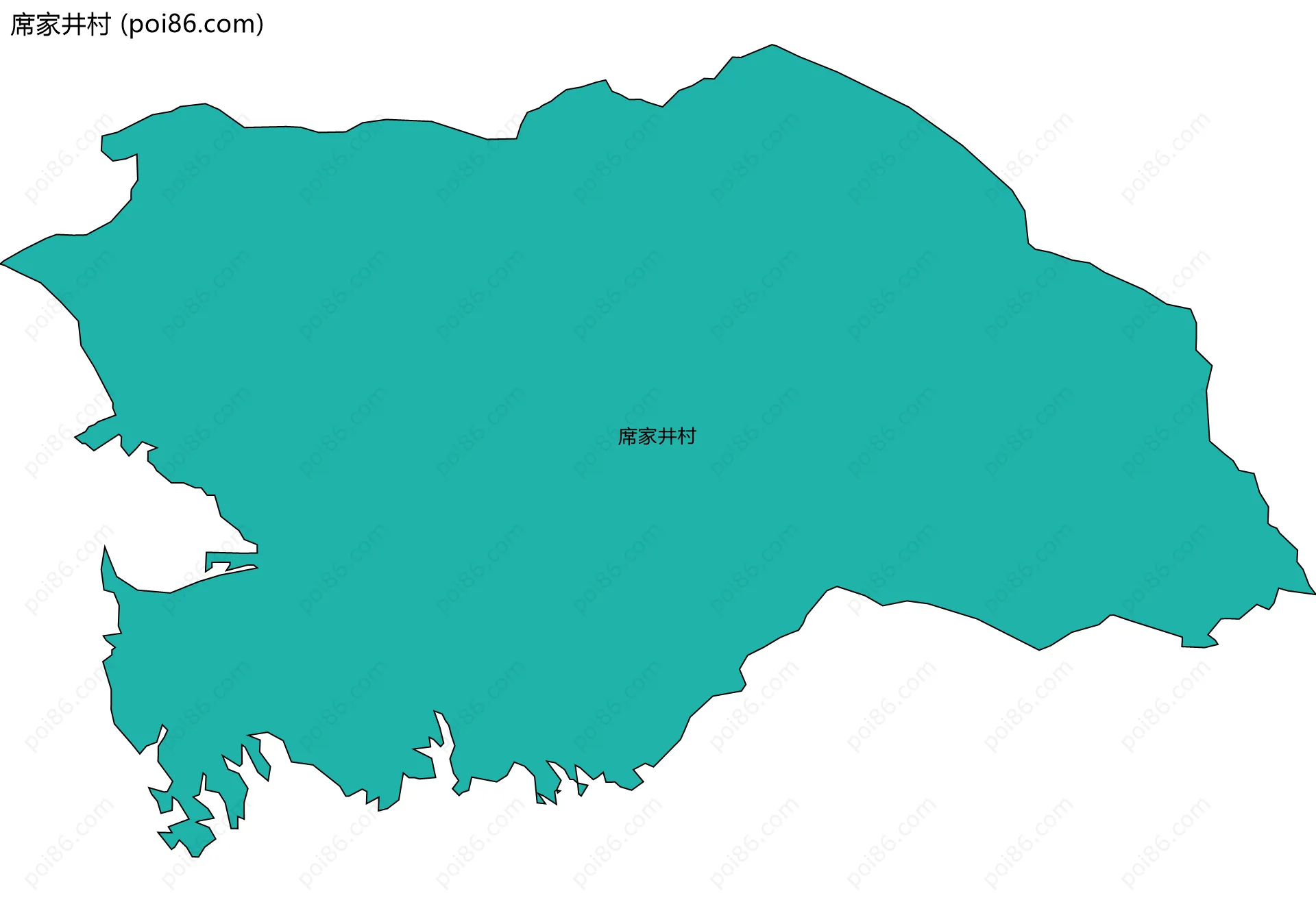 席家井村边界地图