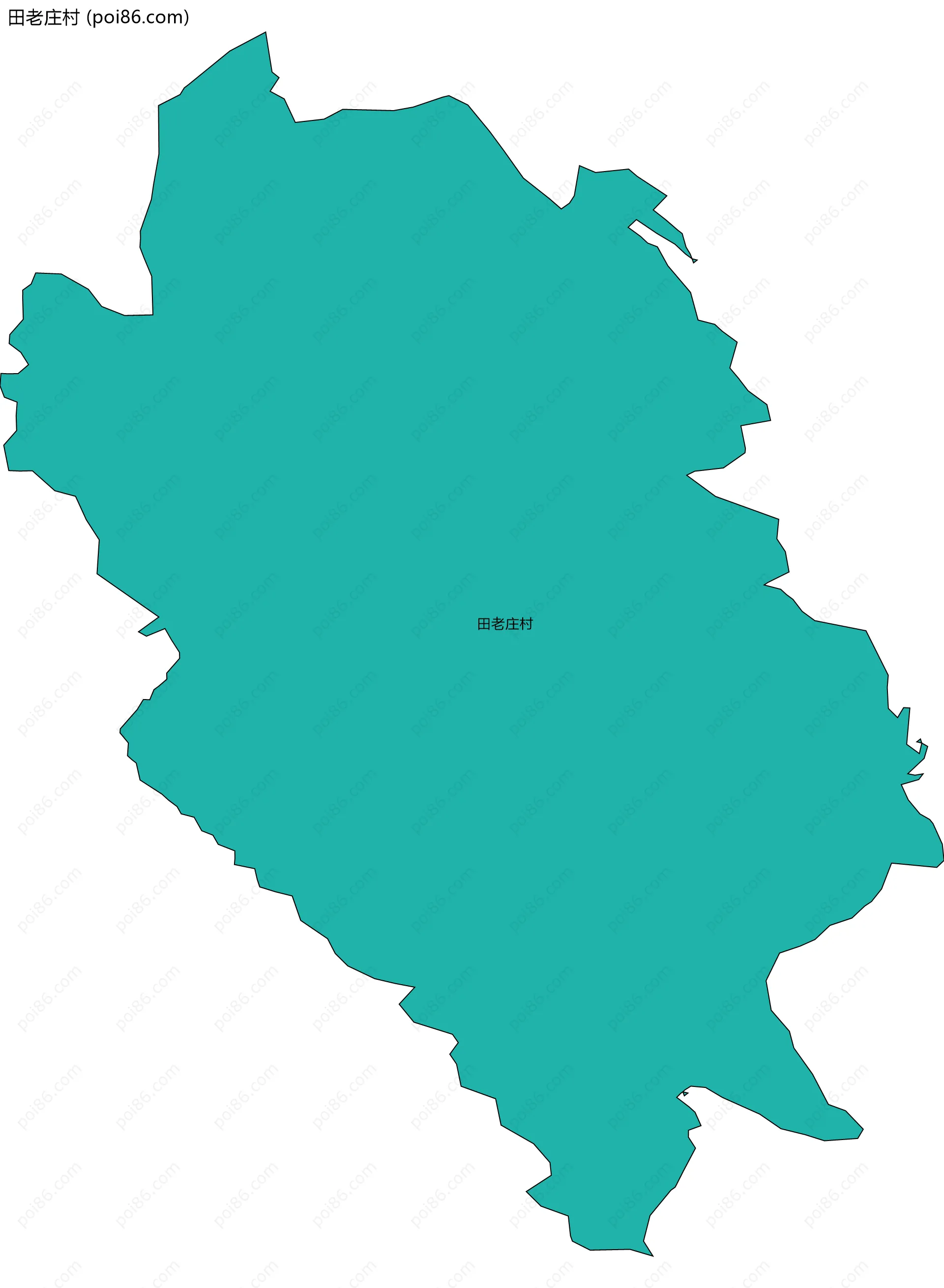 田老庄村边界地图