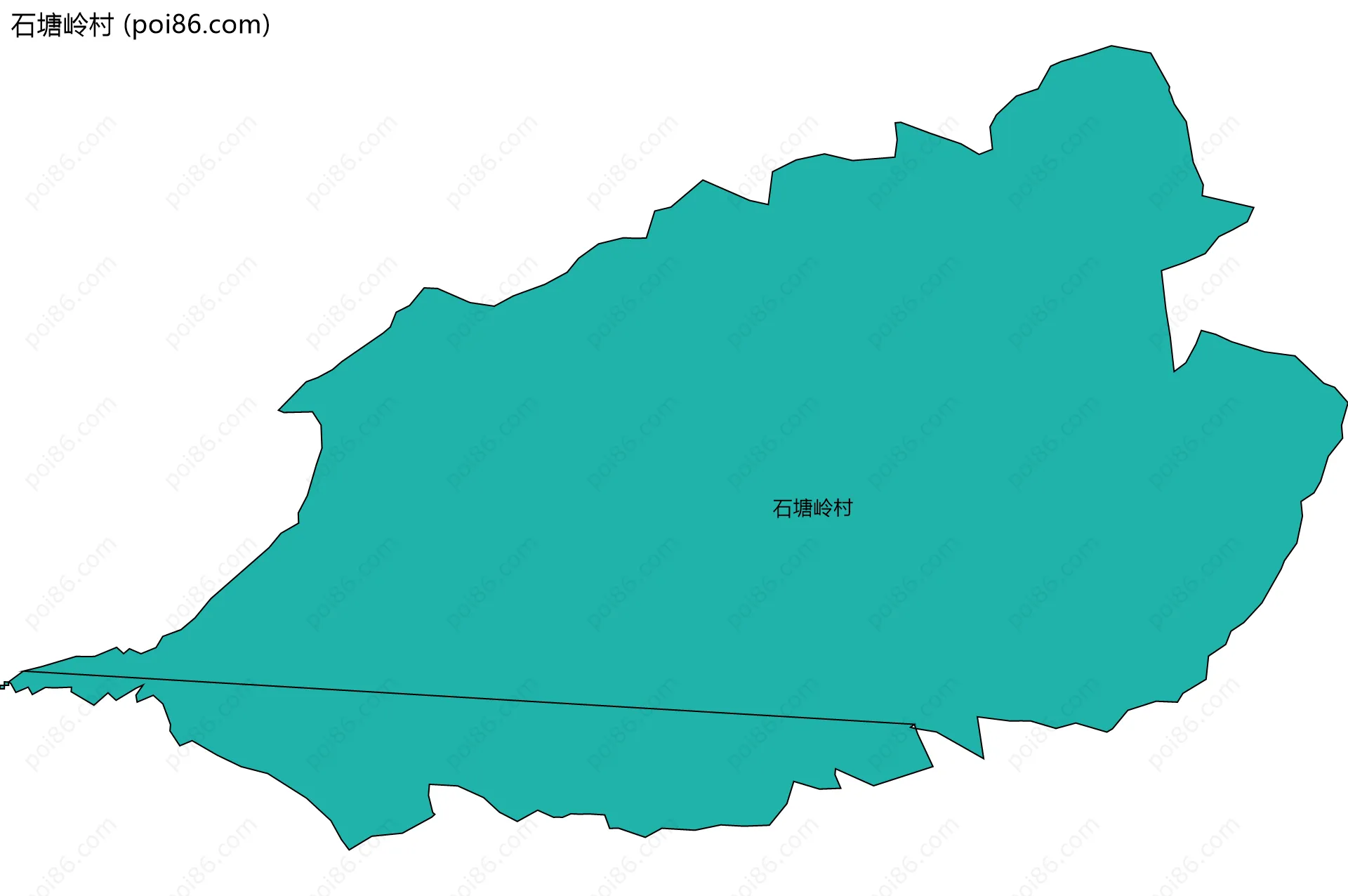 石塘岭村边界地图