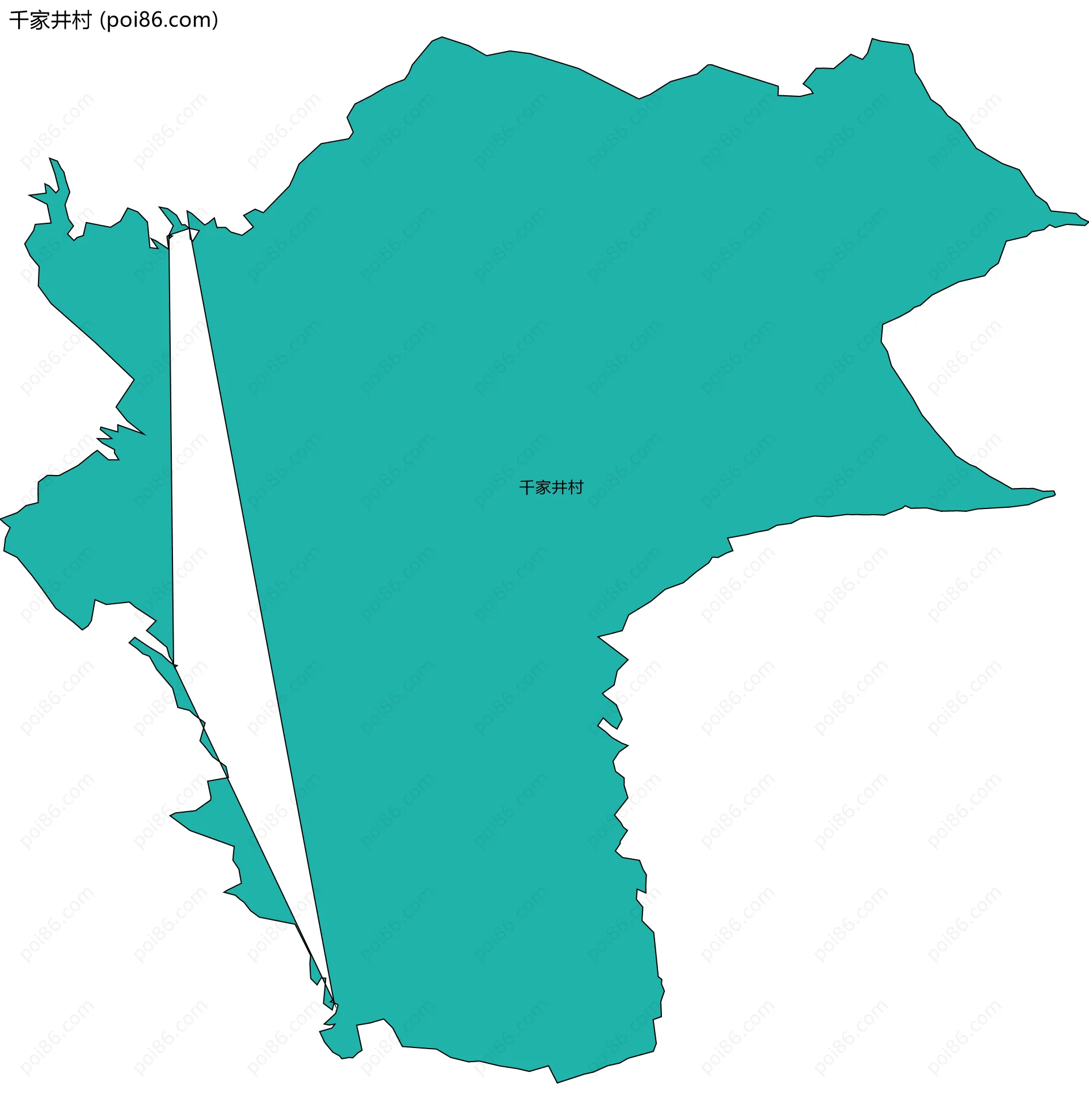 千家井村边界地图