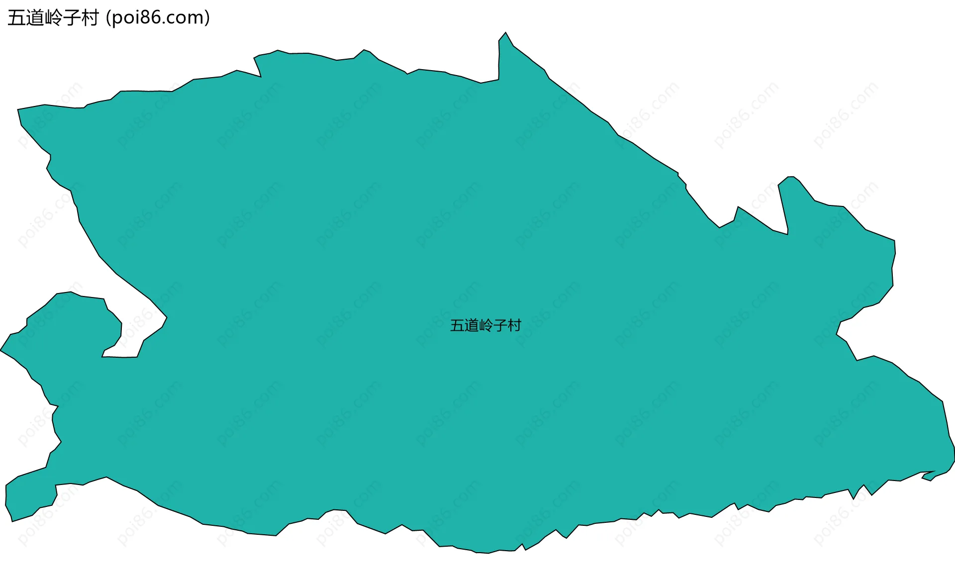 五道岭子村边界地图