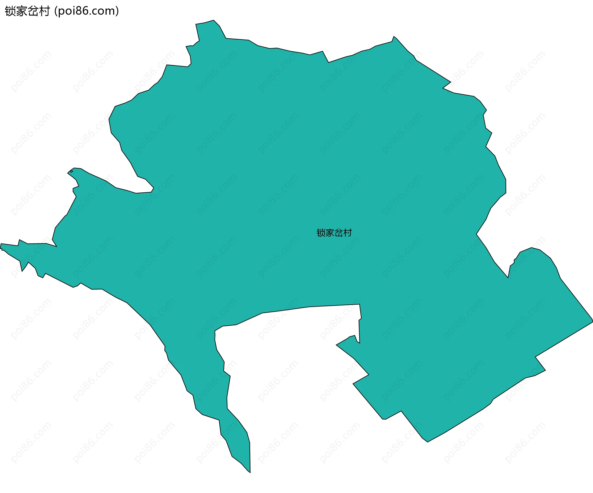 锁家岔村边界地图