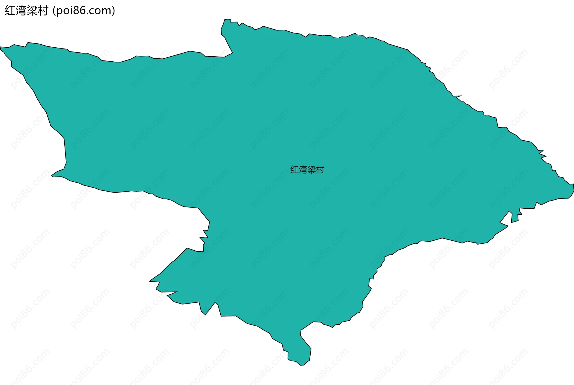 红湾梁村边界地图