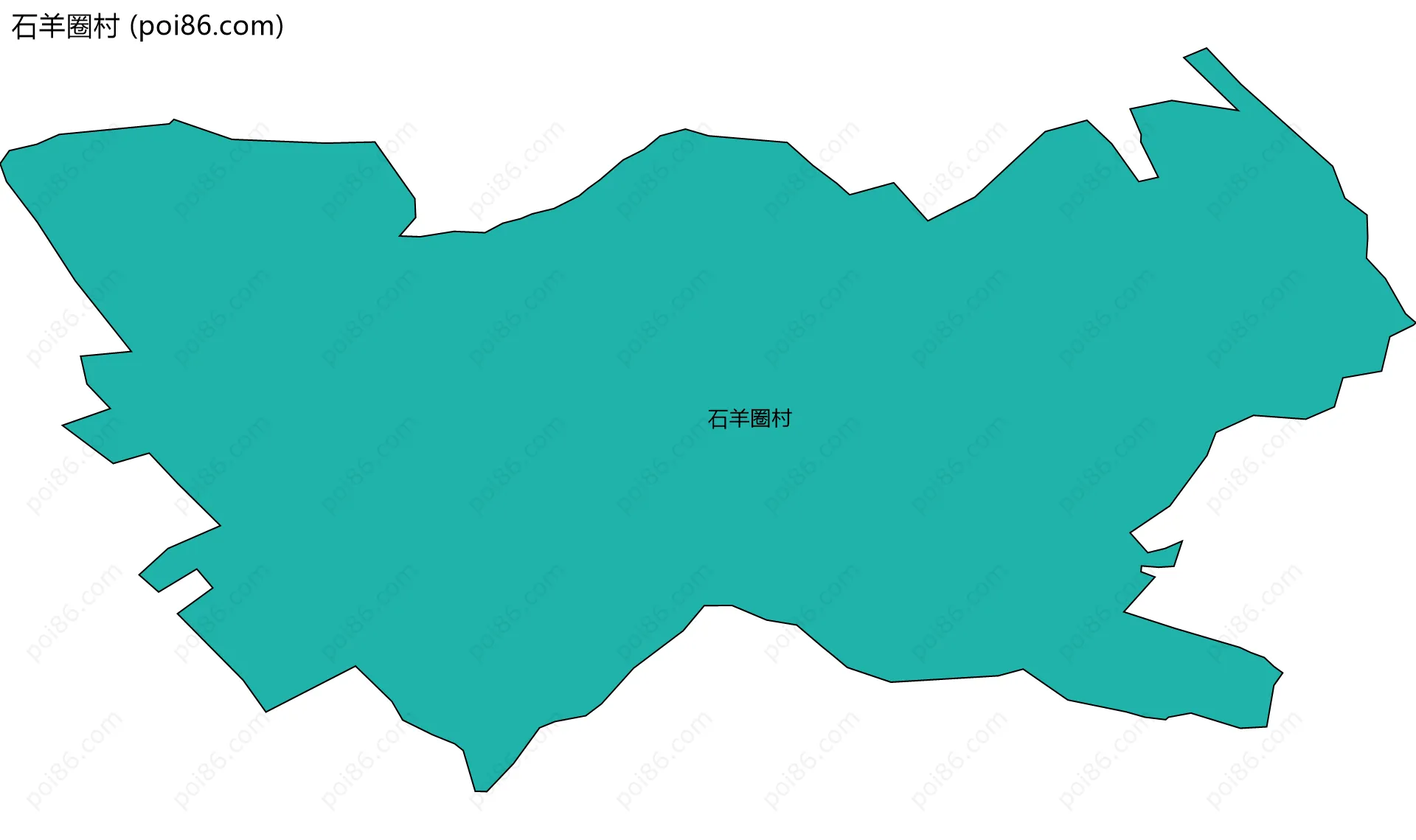 石羊圈村边界地图