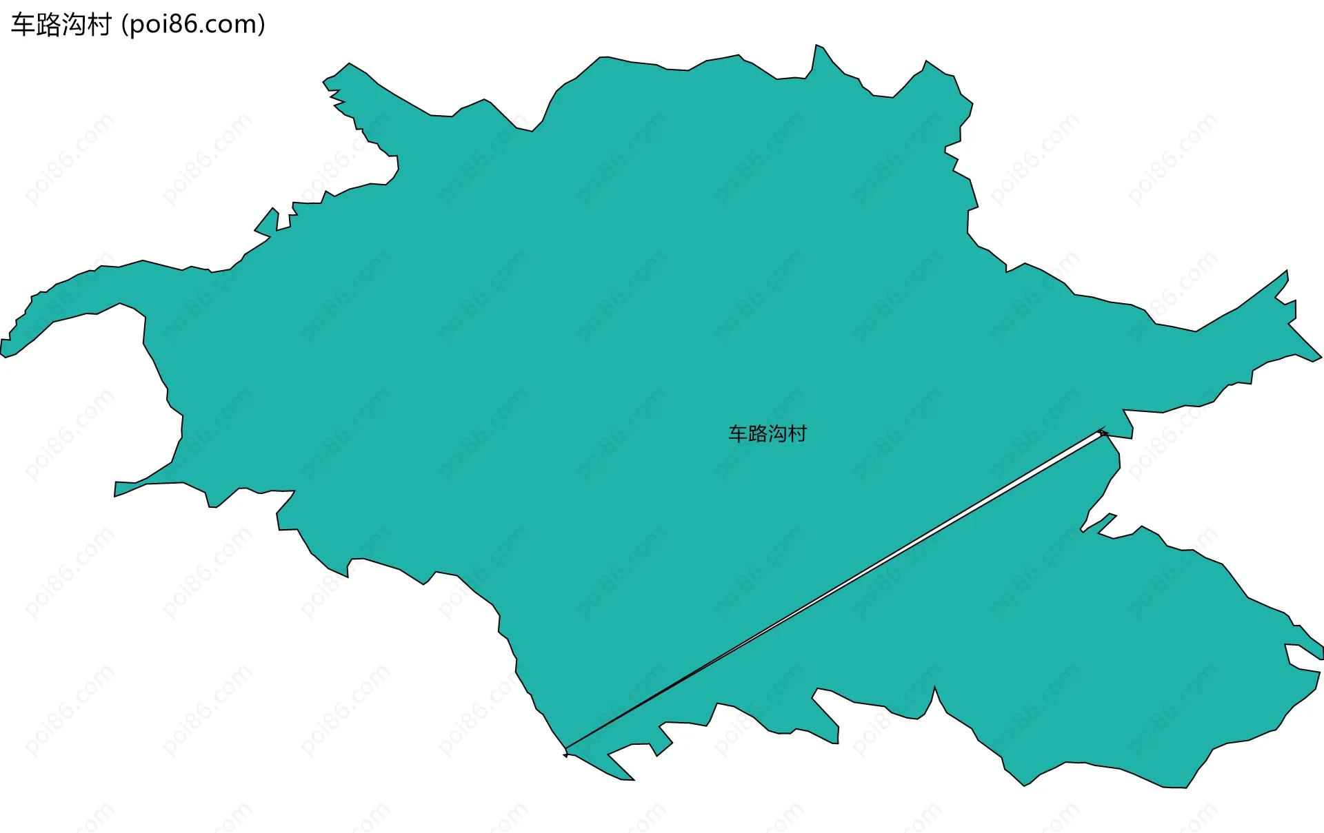 车路沟村边界地图