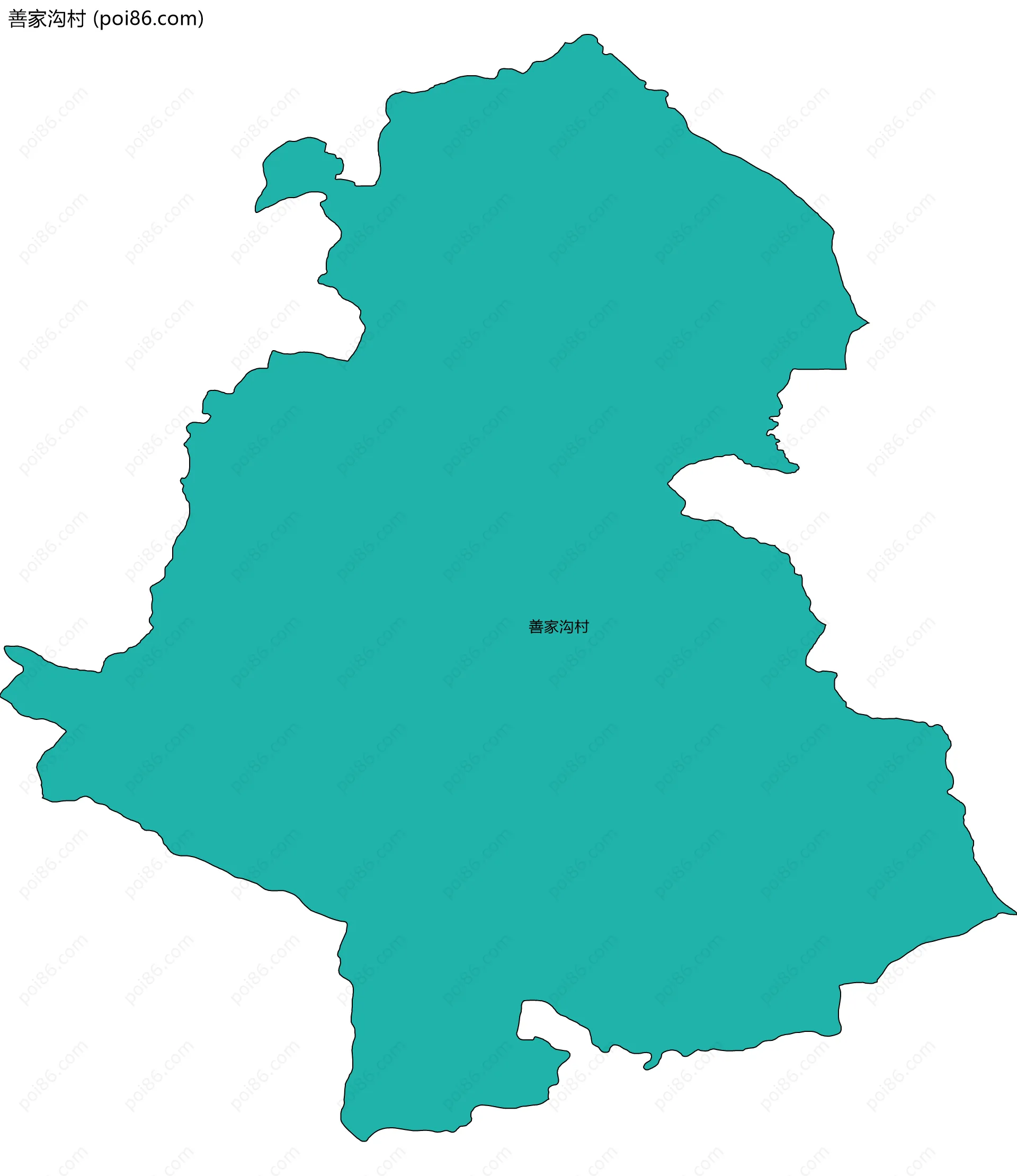 善家沟村边界地图